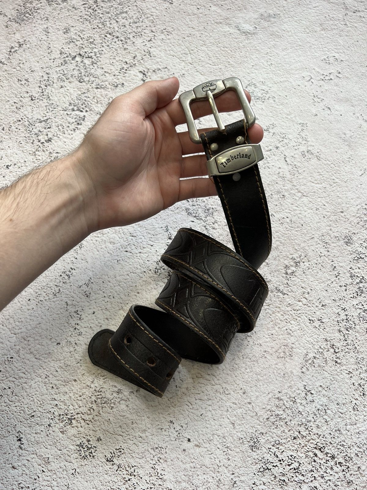 Timberland × Vintage Timberland Village Leather Brown Belt Y2K Size ONE SIZE - 1 Thumbnail