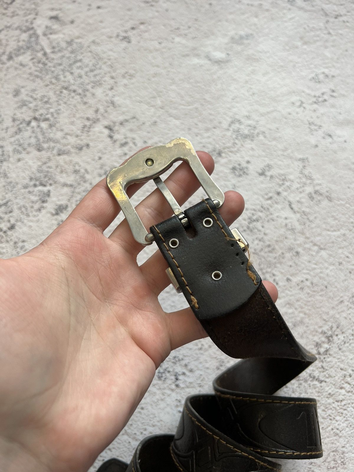 Timberland × Vintage Timberland Village Leather Brown Belt Y2K Size ONE SIZE - 3 Thumbnail