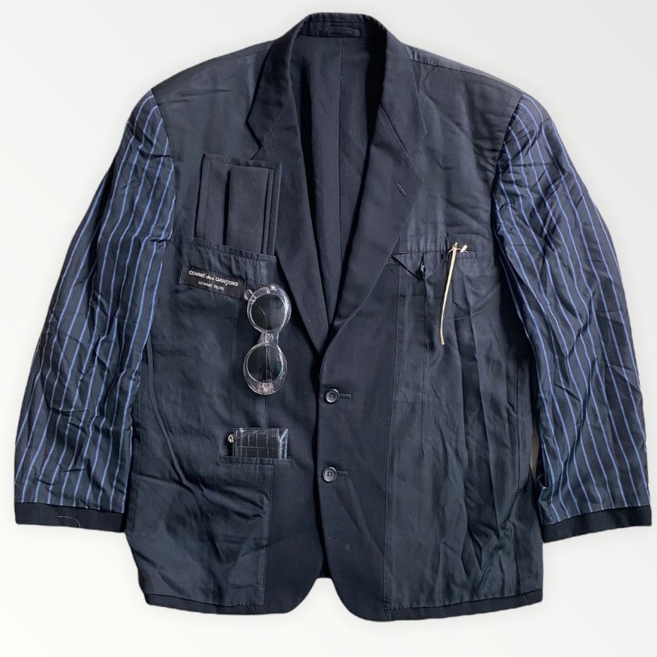 Comme des Garcons Homme Plus Vintage AW90 Runway Oversize Inside Out Blazer Size US S / EU 44-46 / 1 - 2 Thumbnail