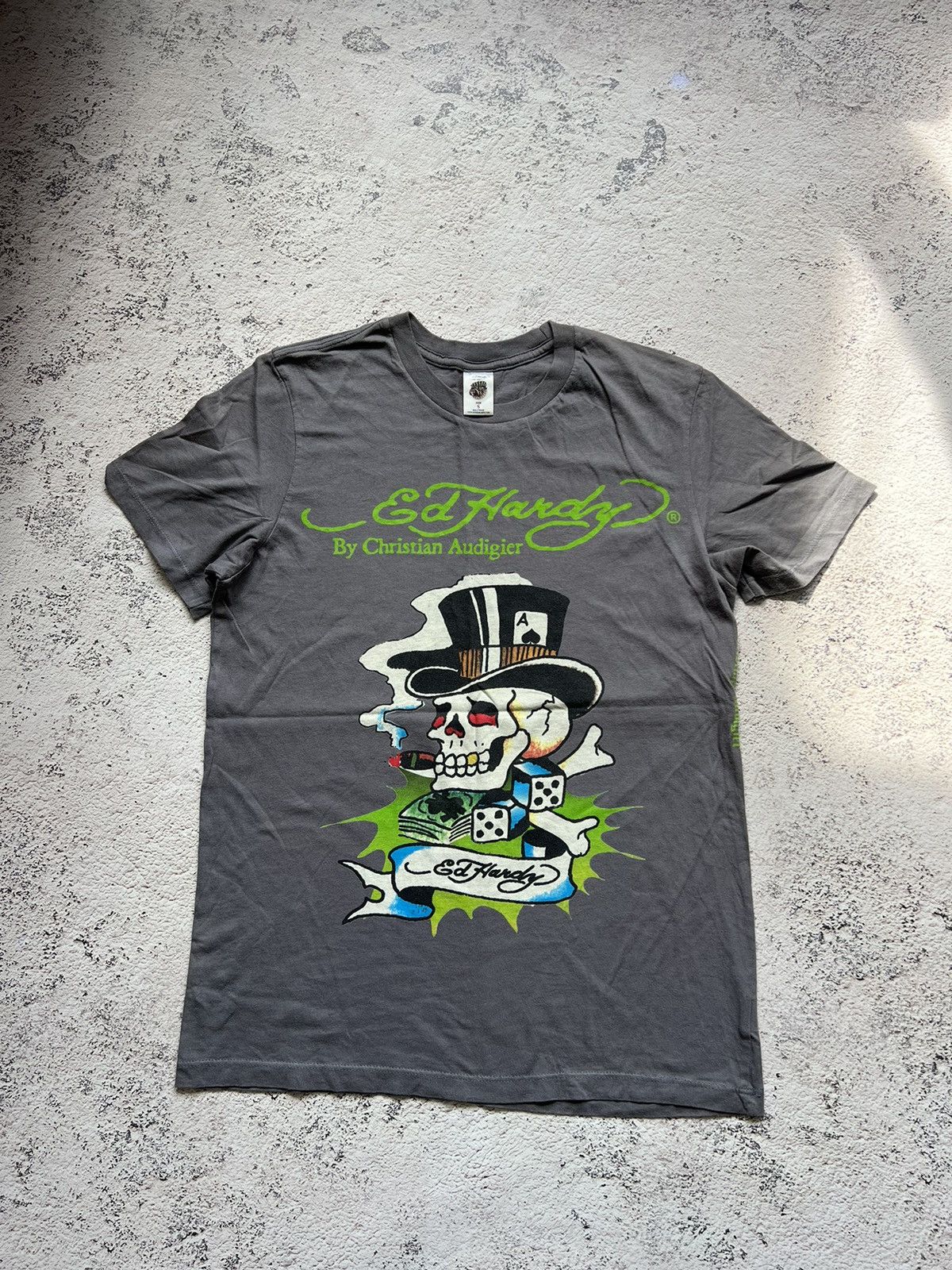 Christian Audigier × Ed Hardy × Vintage Vintage Y2K Ed Hardy by Christian Audigier Tee Shirt Size US S / EU 44-46 / 1 - 1 Thumbnail