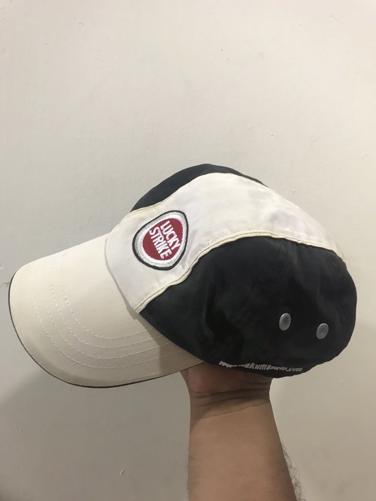 Japanese Brand Distress 2004 Takuma Sato Lucky Strike Bar Honda Driver Cap Size ONE SIZE - 2 Thumbnail