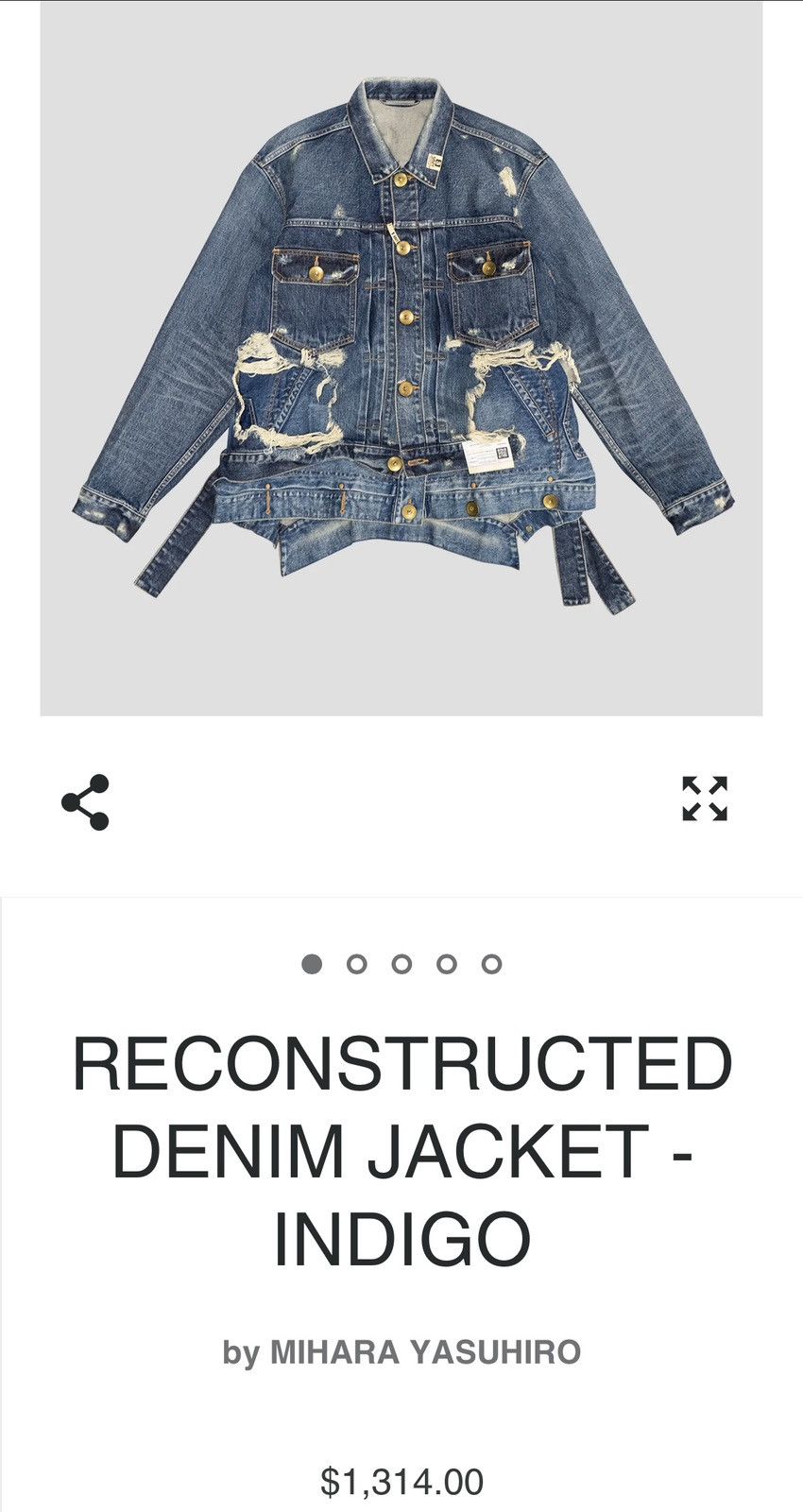 Maison MIHARA YASUHIRO 1400$ New Mihara Runway Reconstructed Layered Denim Jacket Size US M / EU 48-50 / 2 - 6 Thumbnail