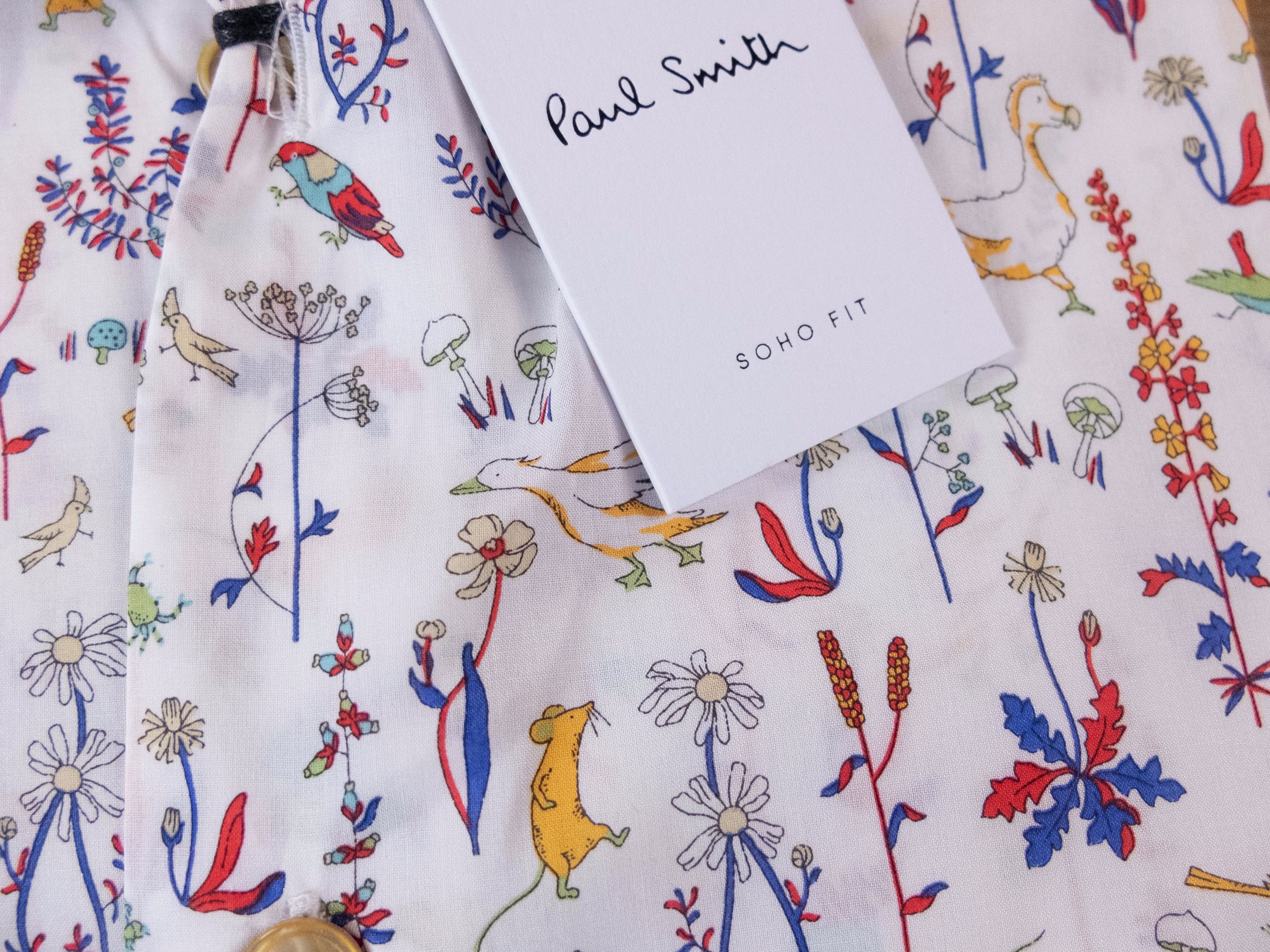 Paul Smith PAUL SMITH mainline white animal floral print shirt 41 Large Size US L / EU 52-54 / 3 - 2 Thumbnail