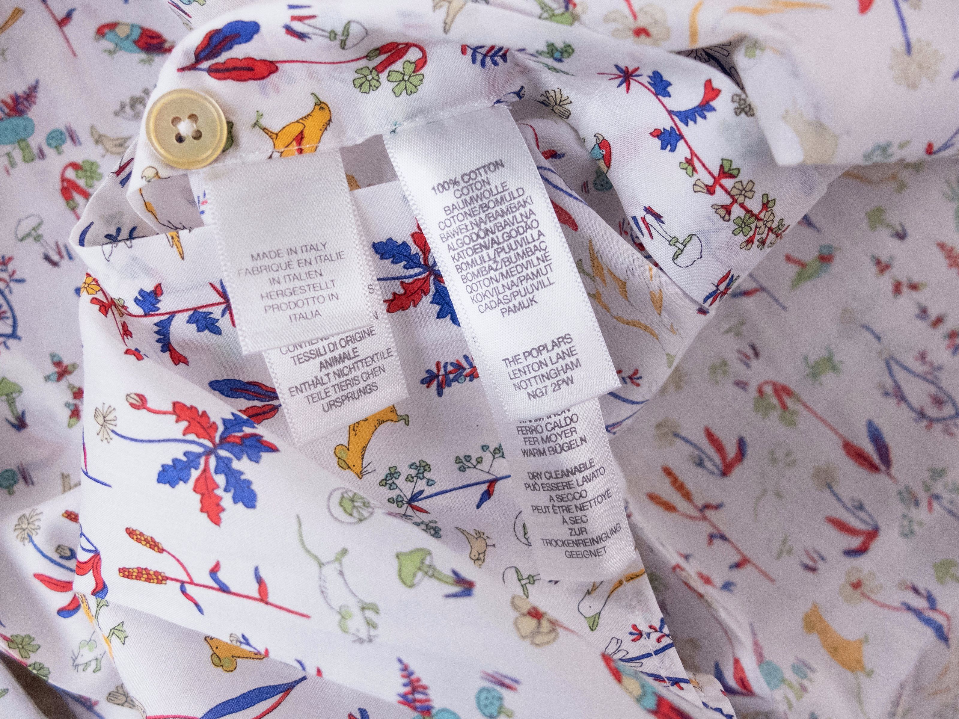 Paul Smith PAUL SMITH mainline white animal floral print shirt 41 Large Size US L / EU 52-54 / 3 - 8 Thumbnail