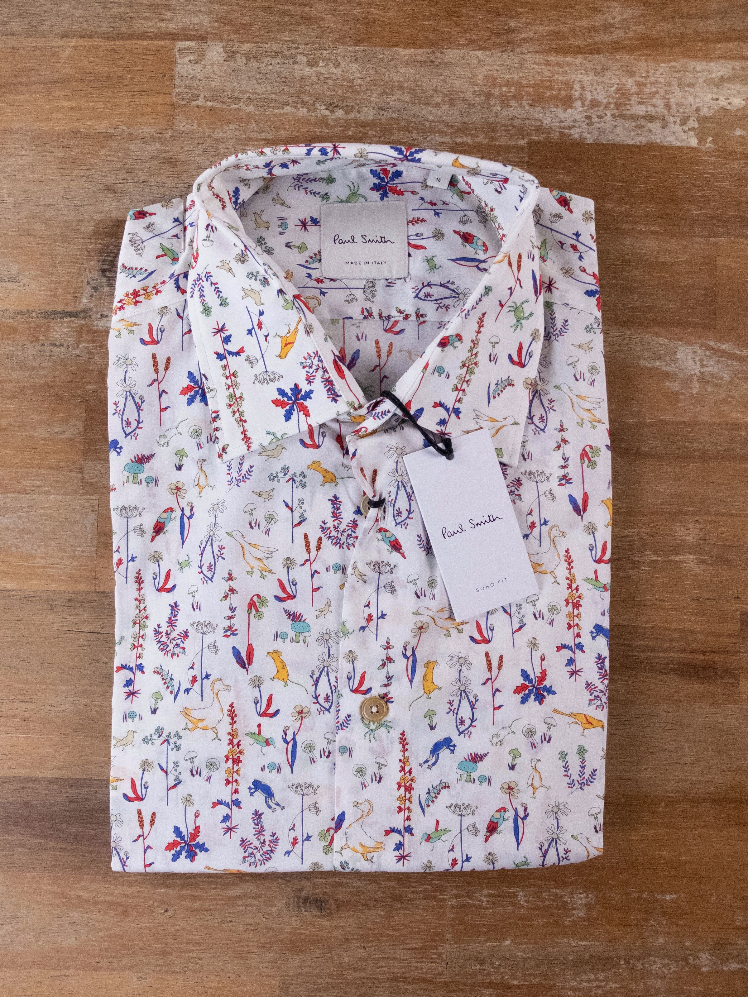 Paul Smith PAUL SMITH mainline white animal floral print shirt 41 Large Size US L / EU 52-54 / 3 - 1 Thumbnail