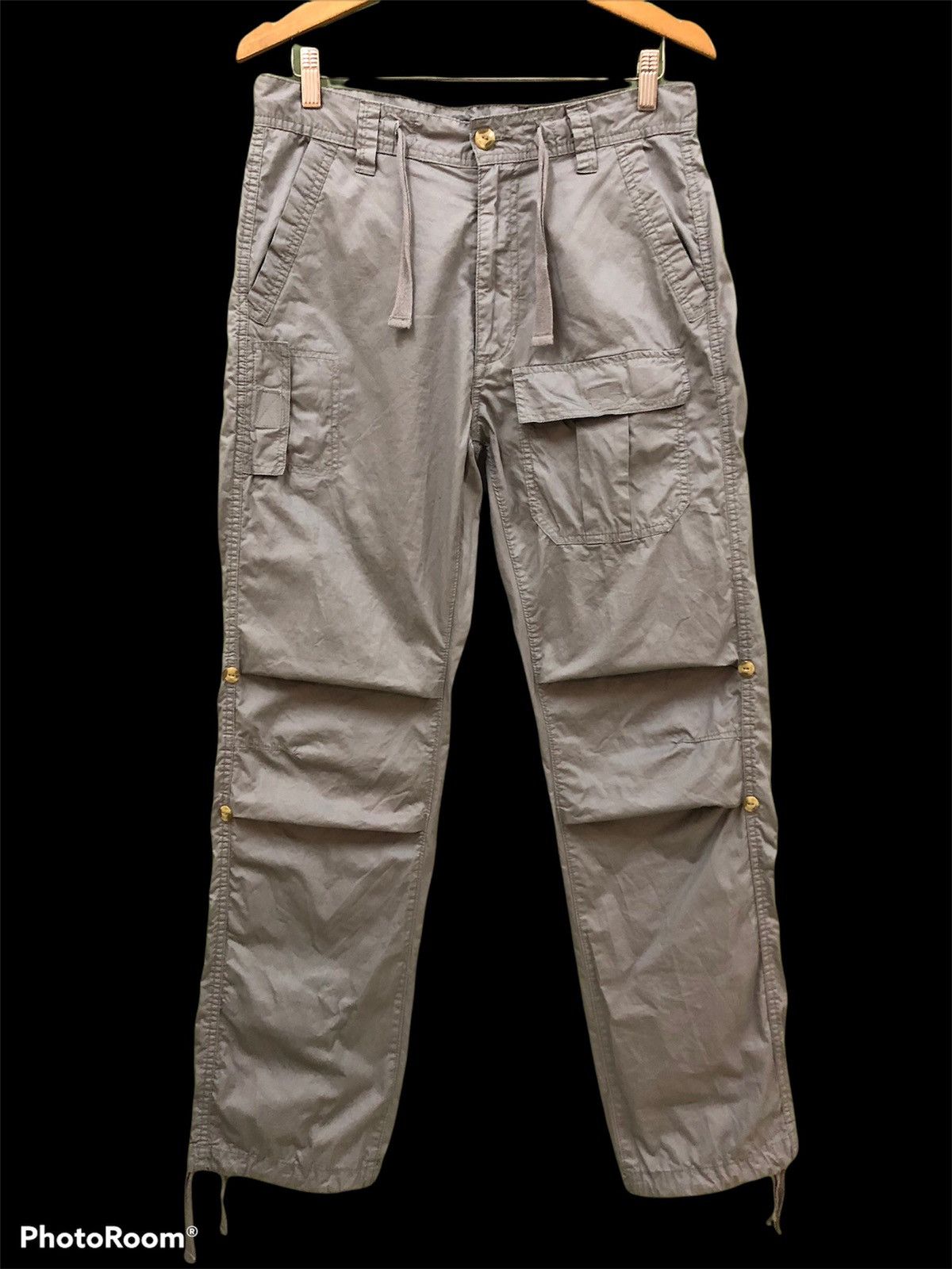 image of Designer Collection x Rap Tees Sean John - Relaxed Fit Tactical Military Cargo Pants in Grey (Size 