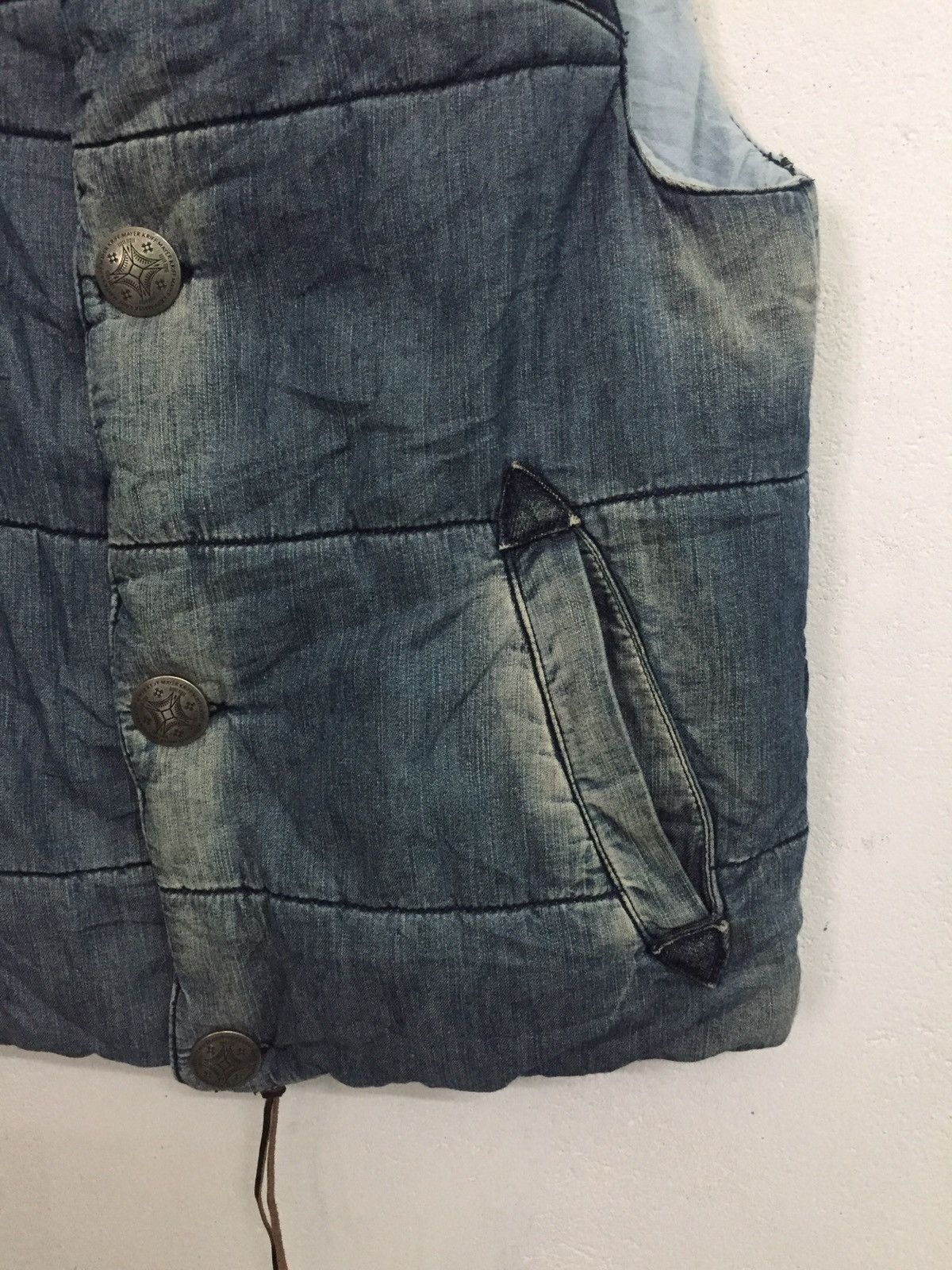 Japanese Brand Kriff Mayer Puffer Vest Denim Like Style Size US M / EU 48-50 / 2 - 5 Thumbnail