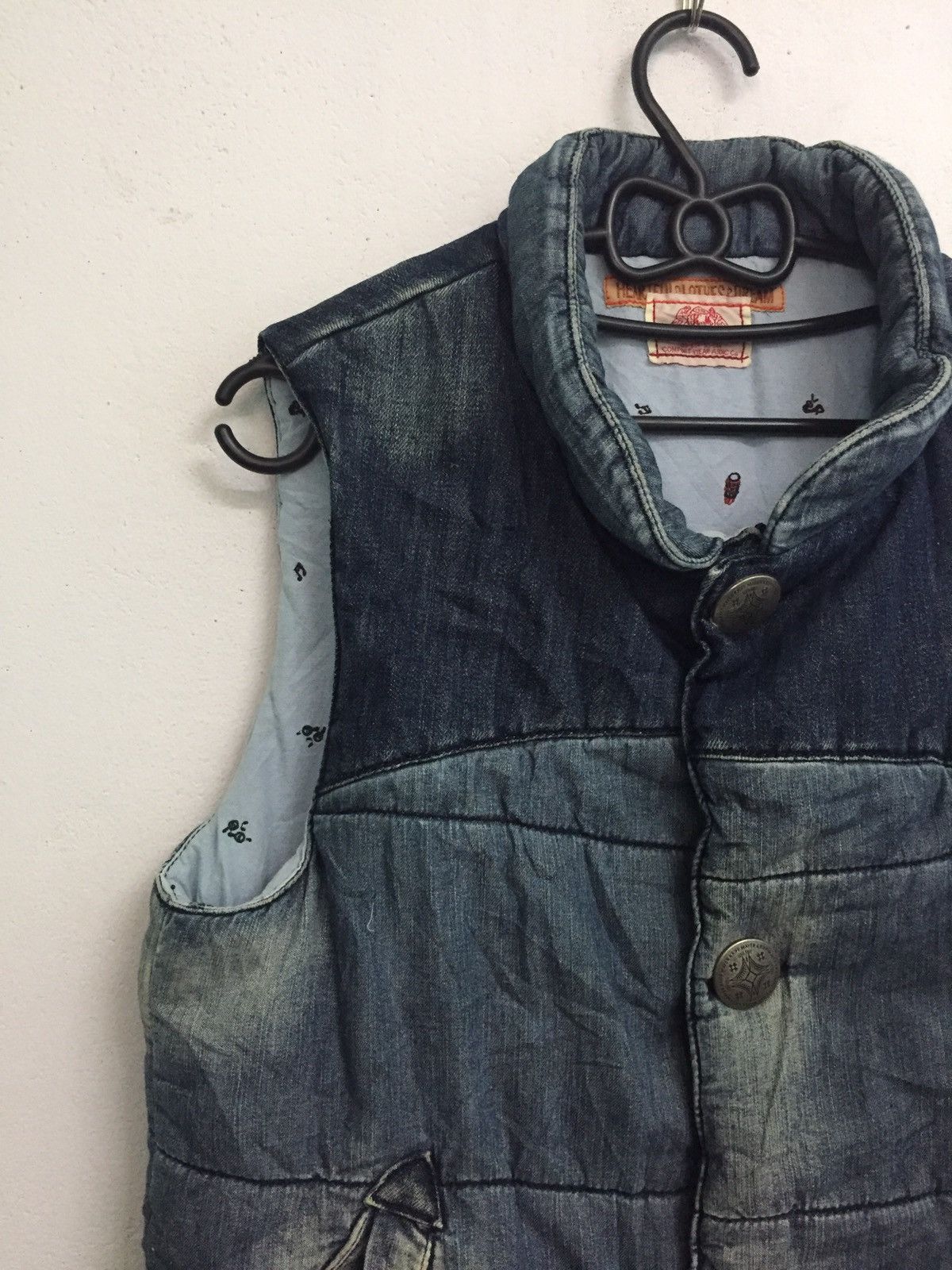 Japanese Brand Kriff Mayer Puffer Vest Denim Like Style Size US M / EU 48-50 / 2 - 3 Thumbnail