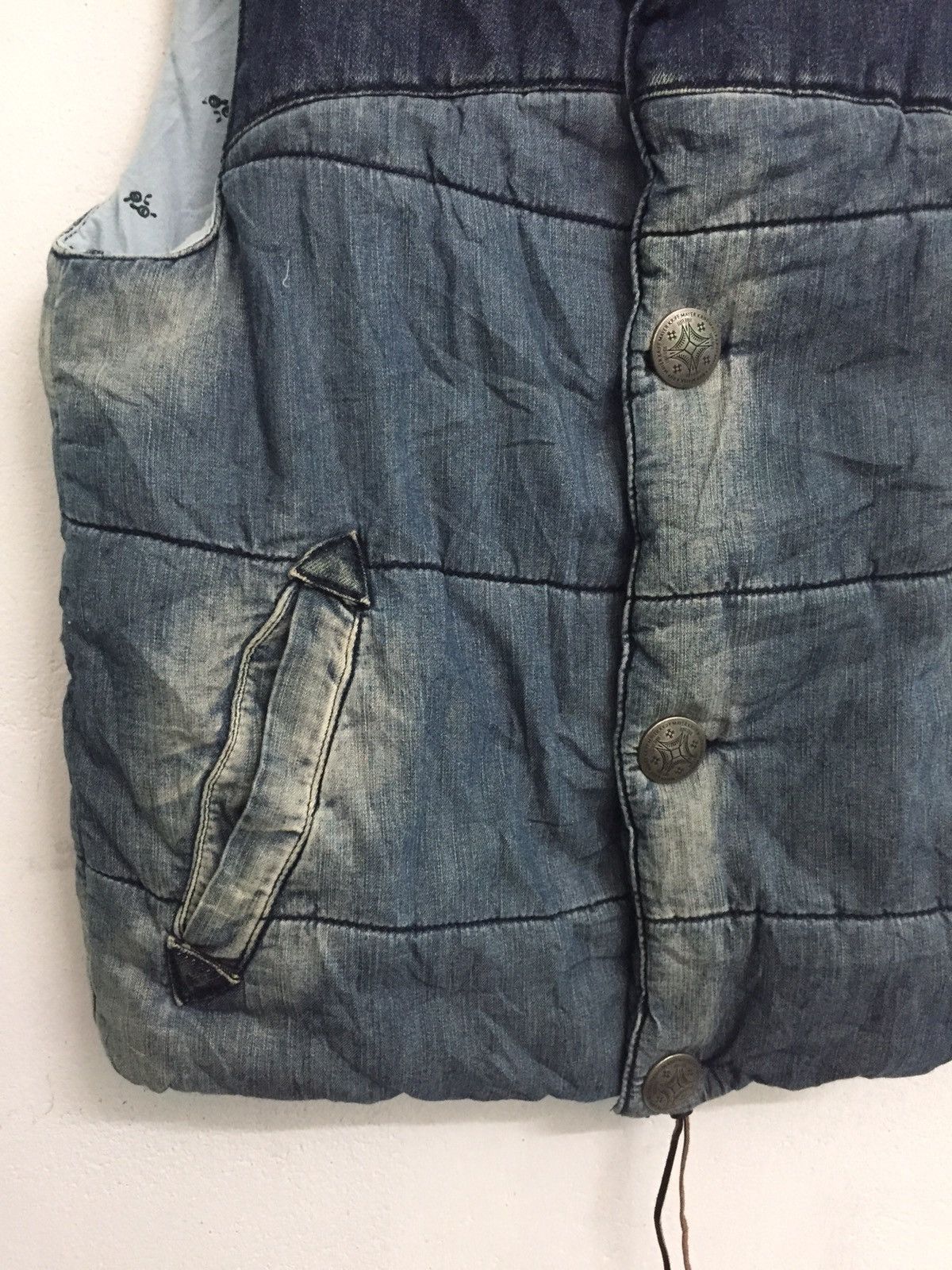 Japanese Brand Kriff Mayer Puffer Vest Denim Like Style Size US M / EU 48-50 / 2 - 4 Thumbnail