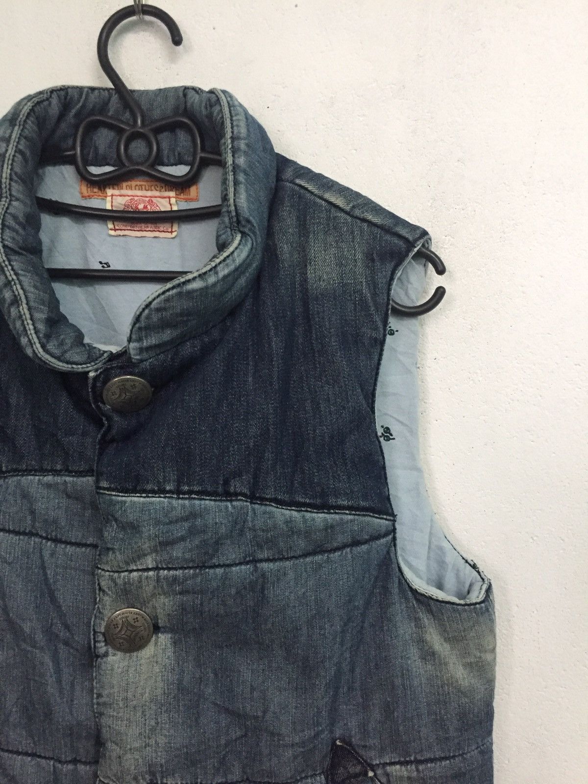 Japanese Brand Kriff Mayer Puffer Vest Denim Like Style Size US M / EU 48-50 / 2 - 2 Thumbnail
