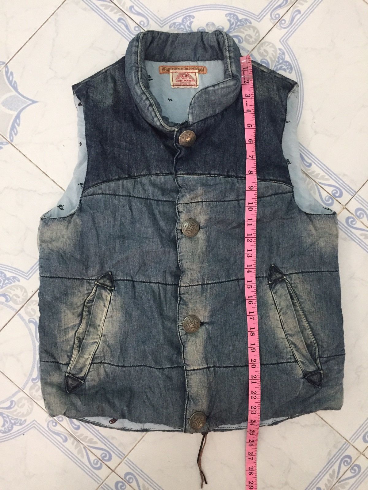 Japanese Brand Kriff Mayer Puffer Vest Denim Like Style Size US M / EU 48-50 / 2 - 19 Thumbnail