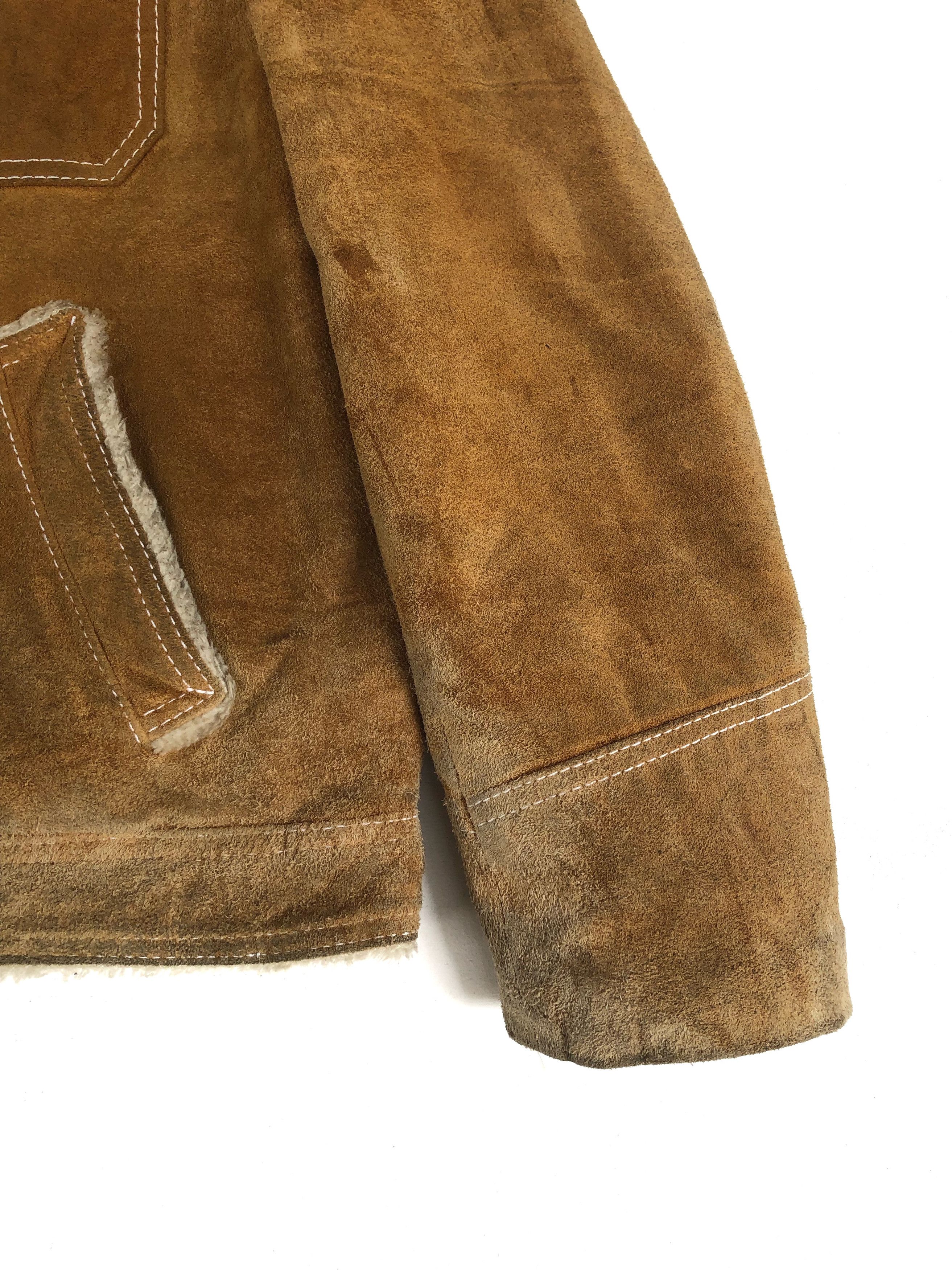 Genuine Leather RARE🔥THE RANCHER WESTERN SHEARLING COWHIDE SUEDE JACKET Size US L / EU 52-54 / 3 - 7 Thumbnail