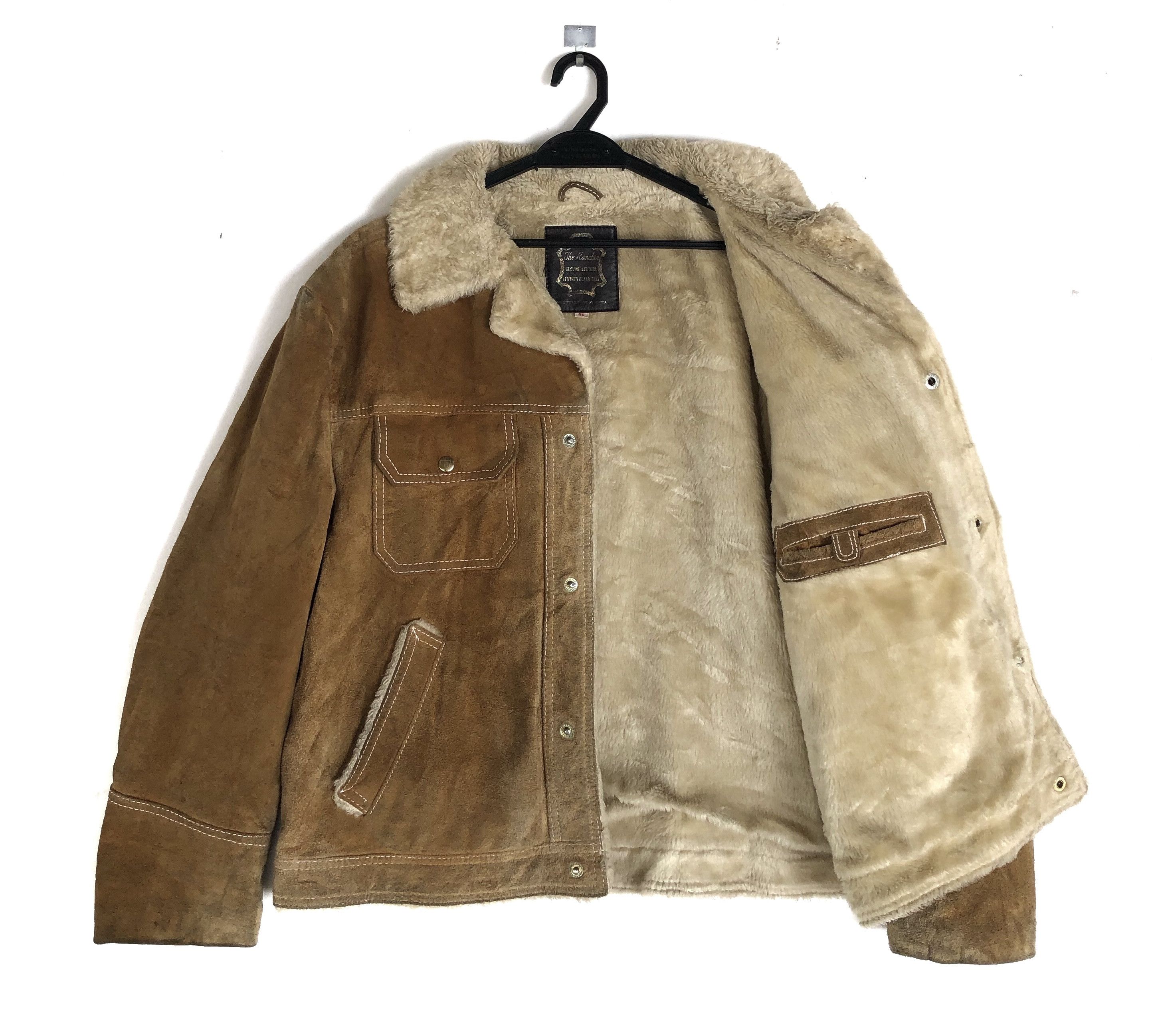Genuine Leather RARE🔥THE RANCHER WESTERN SHEARLING COWHIDE SUEDE JACKET Size US L / EU 52-54 / 3 - 2 Thumbnail
