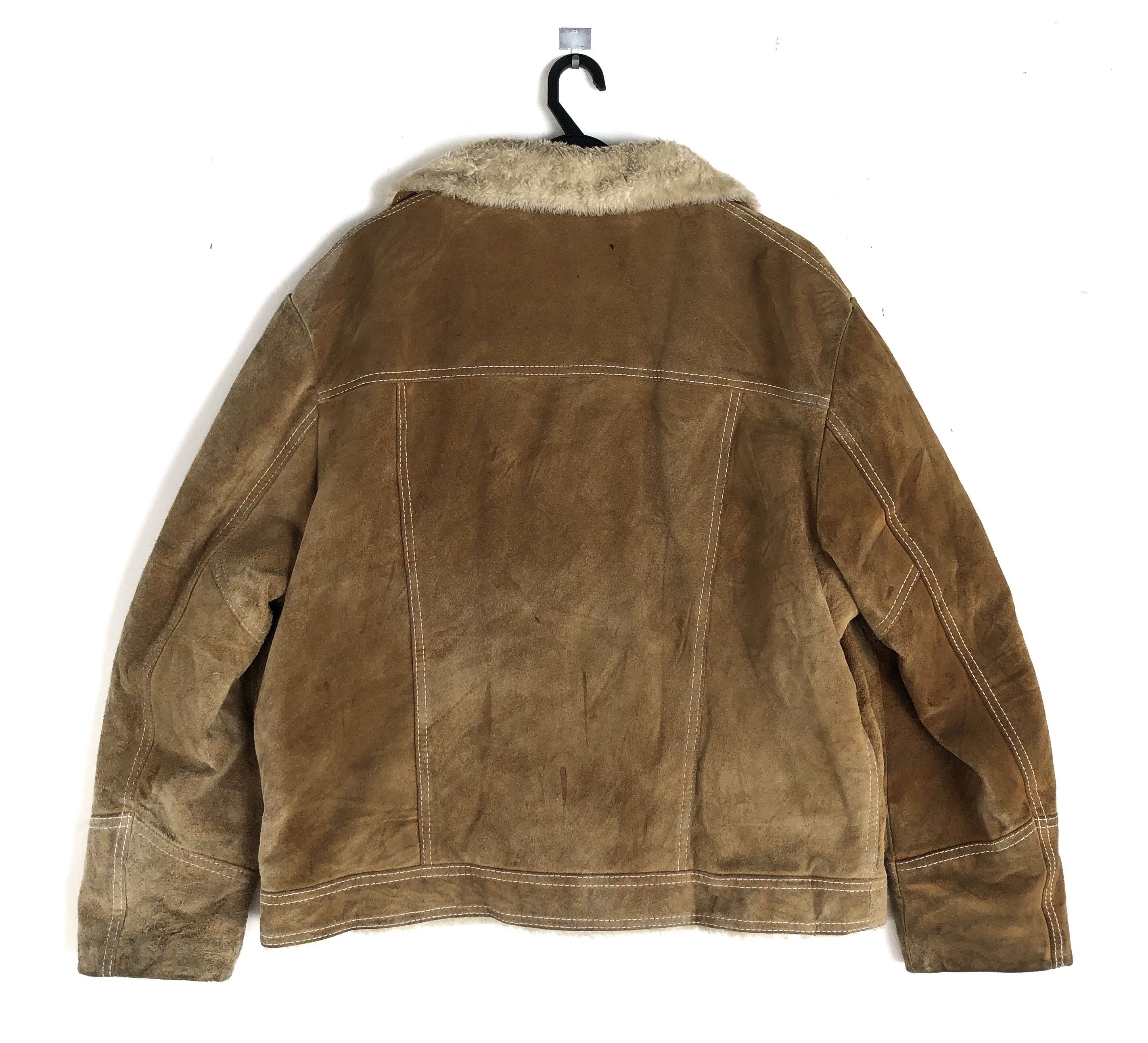 Genuine Leather RARE🔥THE RANCHER WESTERN SHEARLING COWHIDE SUEDE JACKET Size US L / EU 52-54 / 3 - 3 Thumbnail