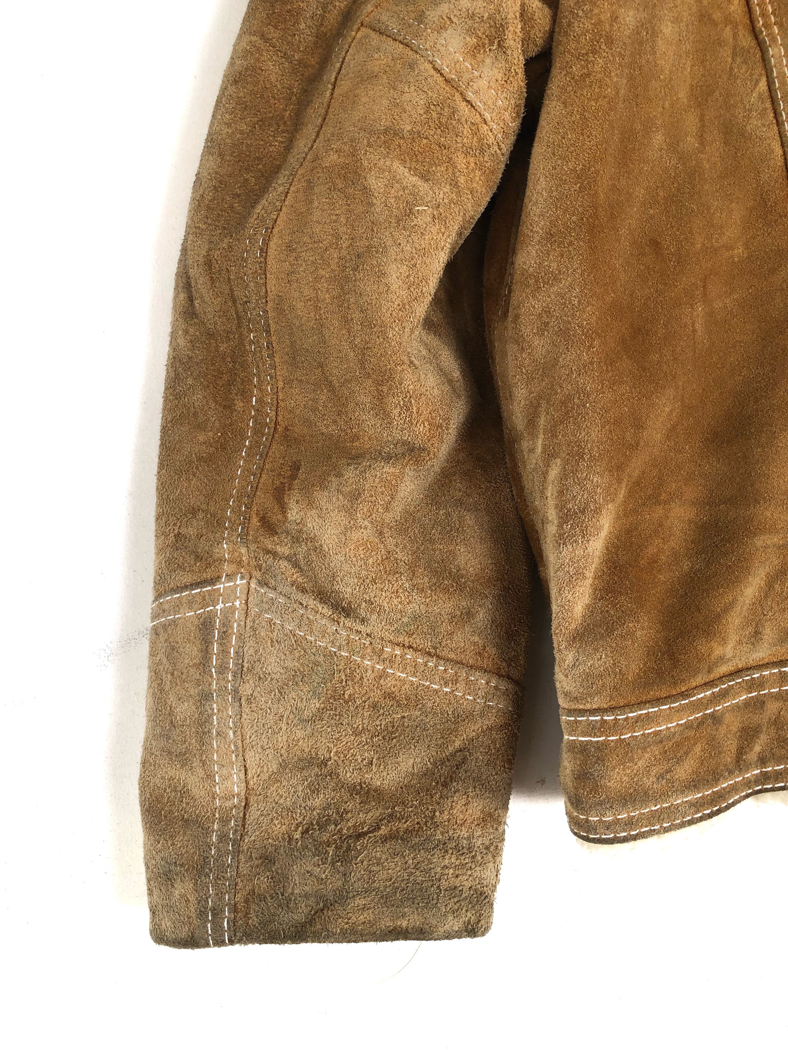 Genuine Leather RARE🔥THE RANCHER WESTERN SHEARLING COWHIDE SUEDE JACKET Size US L / EU 52-54 / 3 - 11 Thumbnail