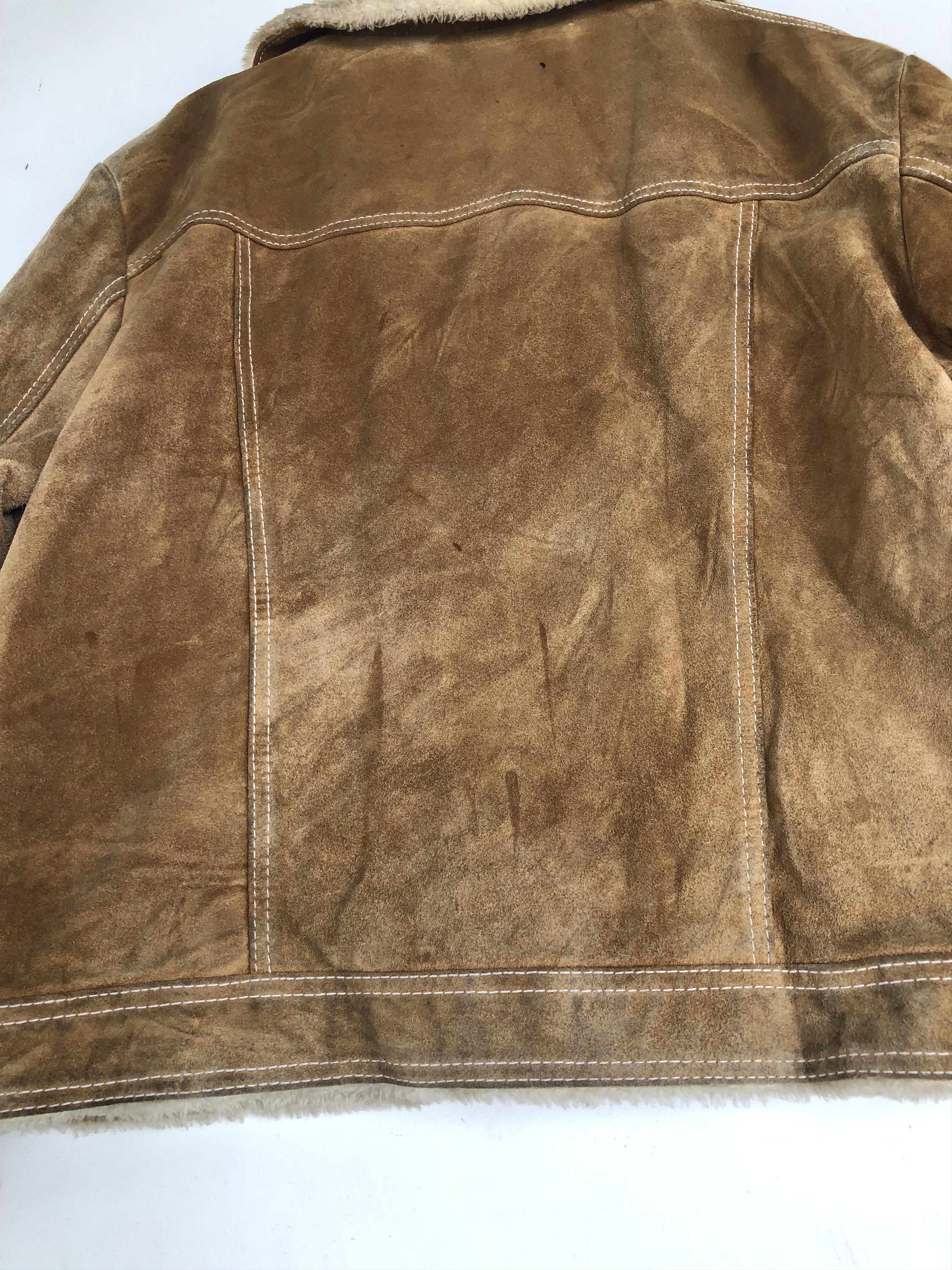 Genuine Leather RARE🔥THE RANCHER WESTERN SHEARLING COWHIDE SUEDE JACKET Size US L / EU 52-54 / 3 - 10 Thumbnail
