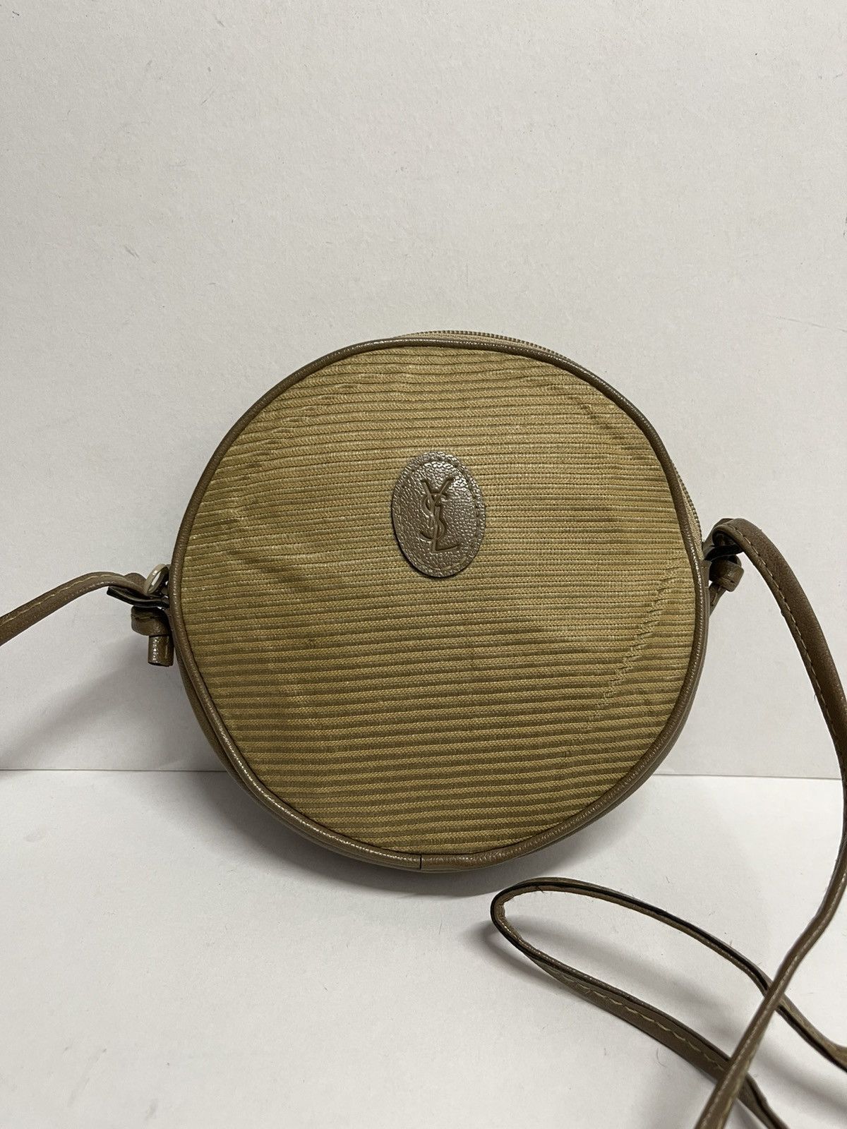 YVES Saint Laurent YSL Mini Authentic Crossbody Bag in Brown, Women's