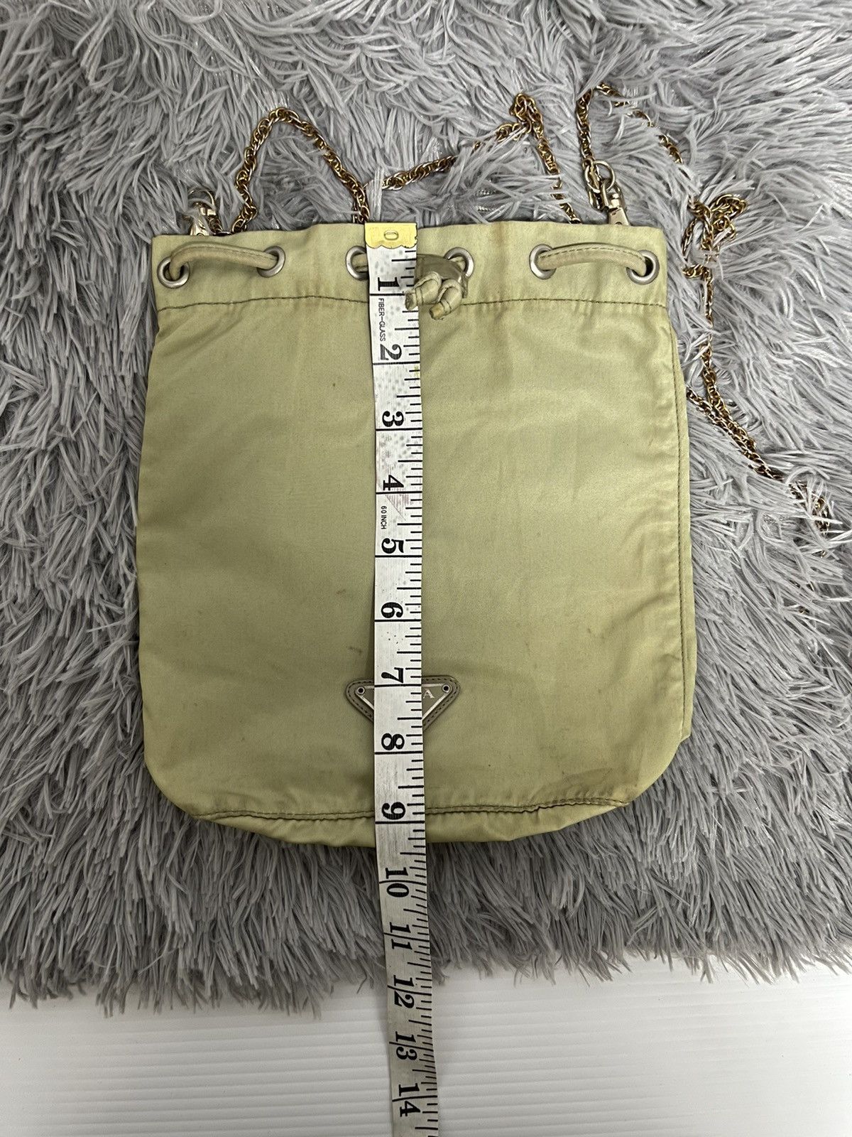 Prada Authentic Clutch Mini Bag Tussuto Drawstring Pouch Size ONE SIZE - 12 Thumbnail