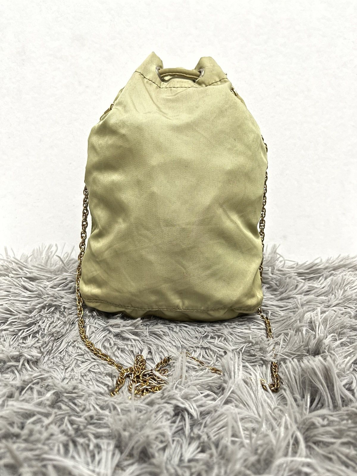 Prada Authentic Clutch Mini Bag Tussuto Drawstring Pouch Size ONE SIZE - 2 Thumbnail