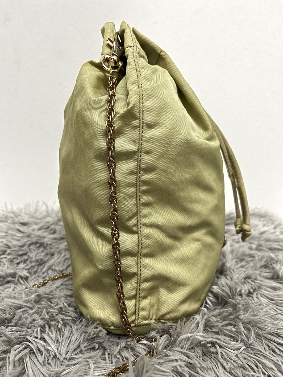 Prada Authentic Clutch Mini Bag Tussuto Drawstring Pouch Size ONE SIZE - 3 Thumbnail