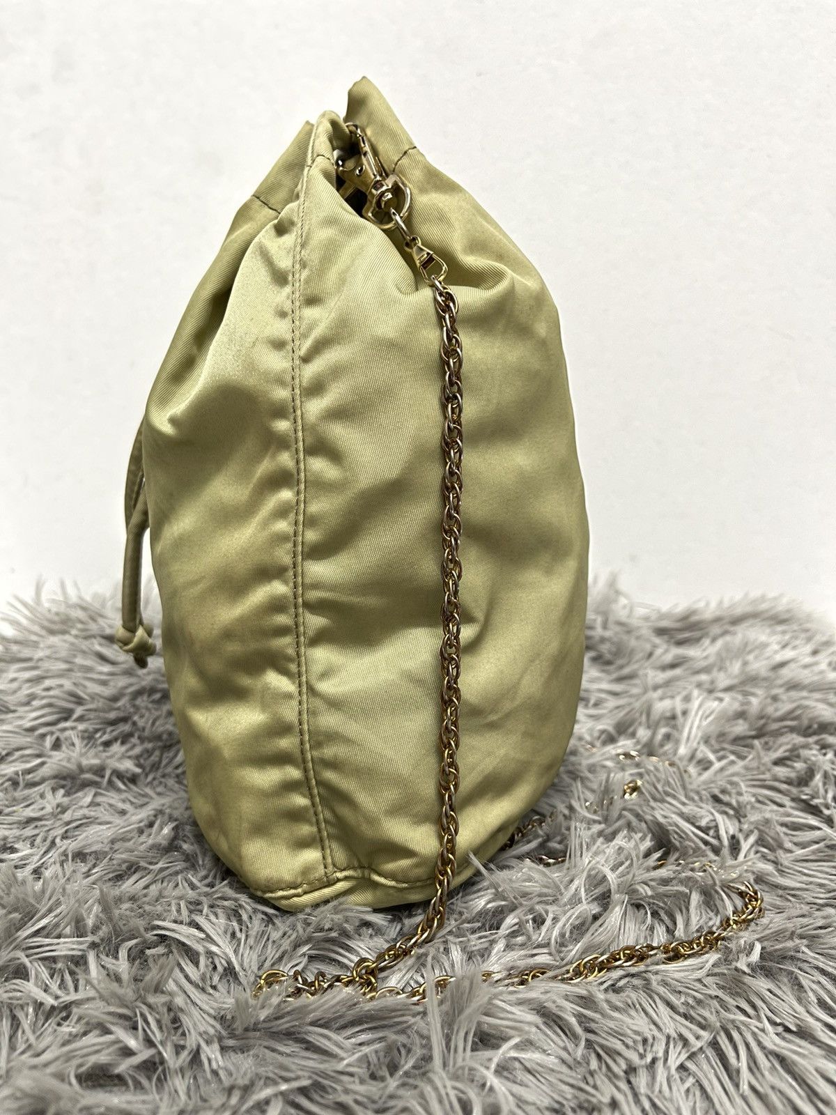 Prada Authentic Clutch Mini Bag Tussuto Drawstring Pouch Size ONE SIZE - 4 Thumbnail