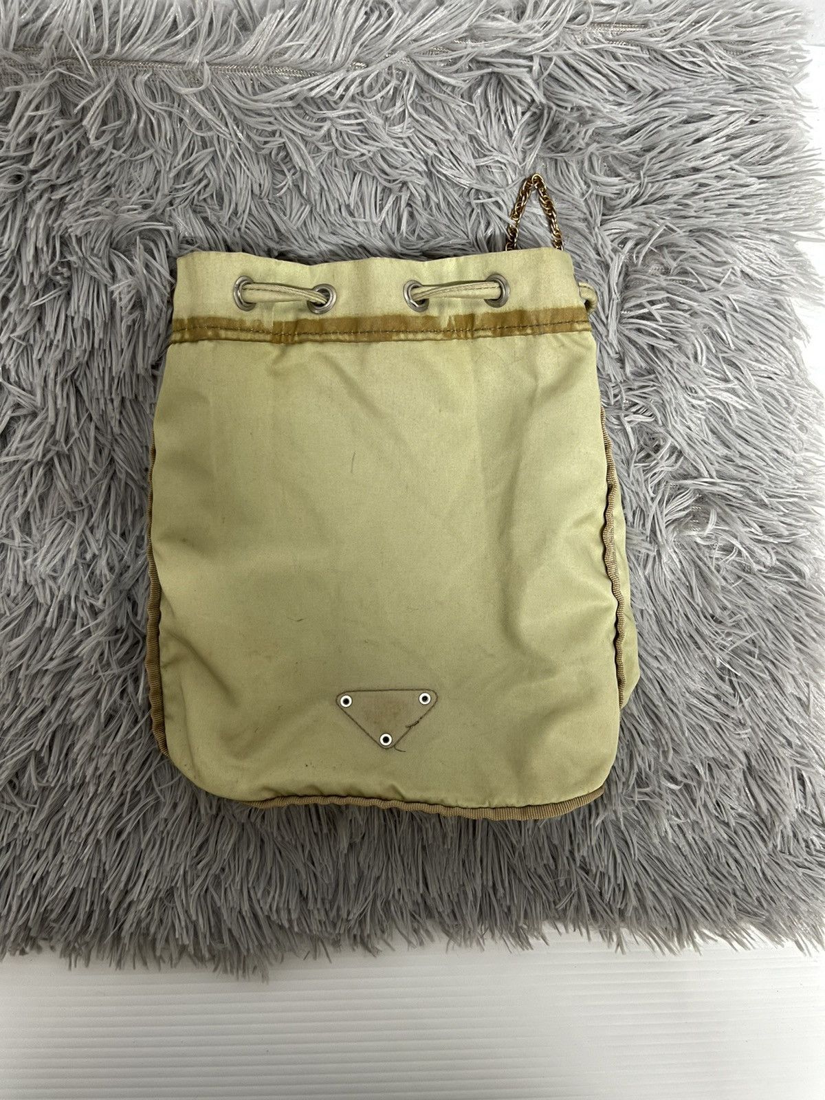 Prada Authentic Clutch Mini Bag Tussuto Drawstring Pouch Size ONE SIZE - 13 Thumbnail