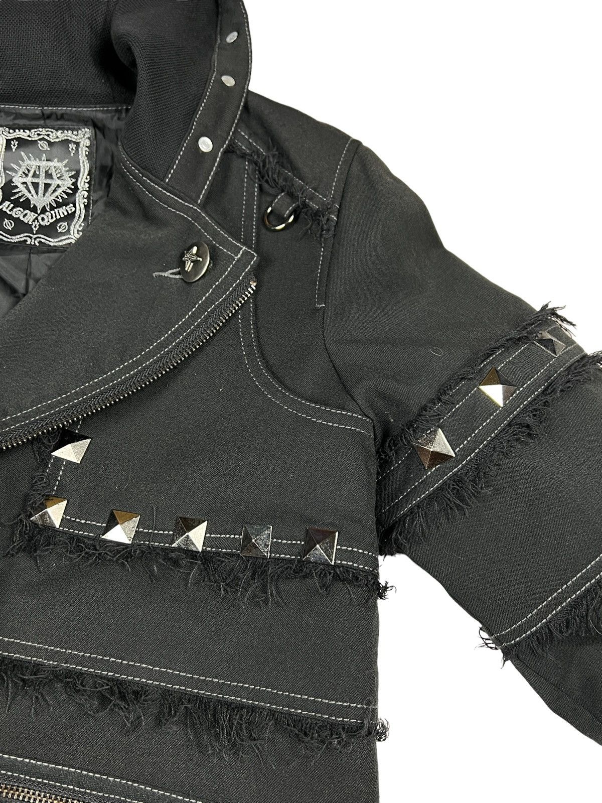 Japanese Brand Algonquins 🇯🇵 Studded Bondage Double Collar Punk Jacket Size US M / EU 48-50 / 2 - 14 Thumbnail