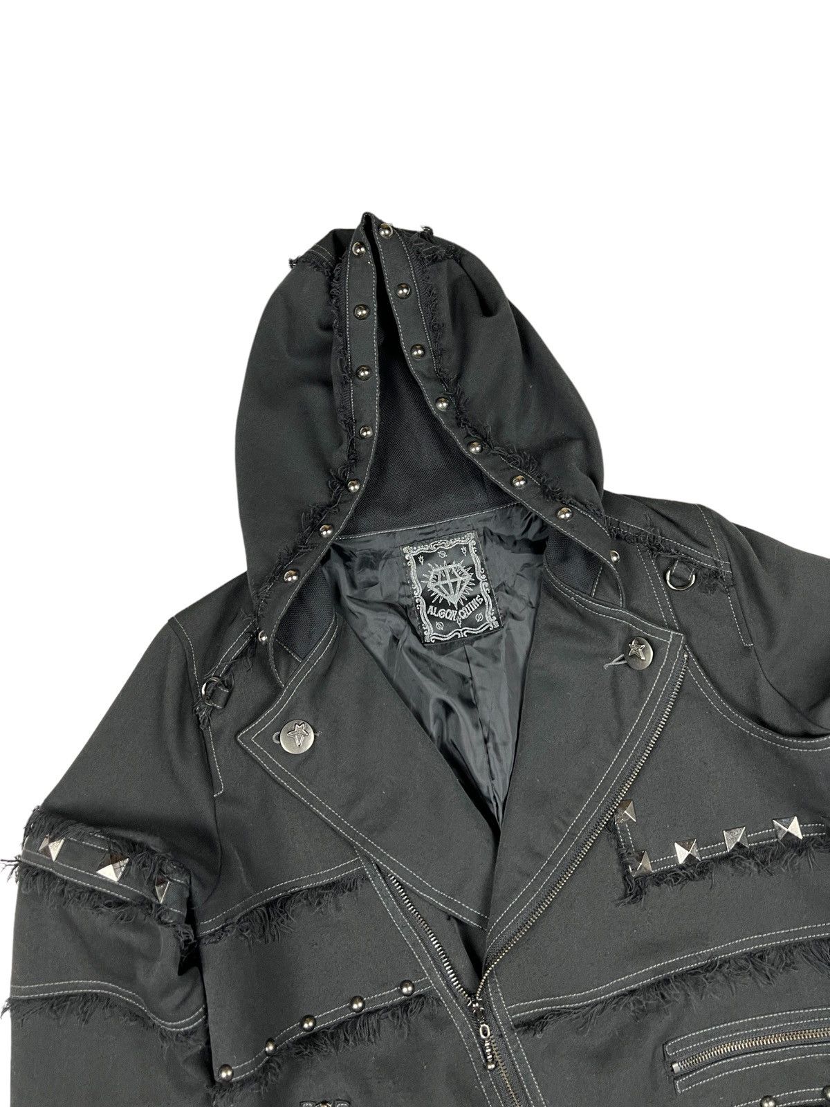 Japanese Brand Algonquins 🇯🇵 Studded Bondage Double Collar Punk Jacket Size US M / EU 48-50 / 2 - 4 Thumbnail