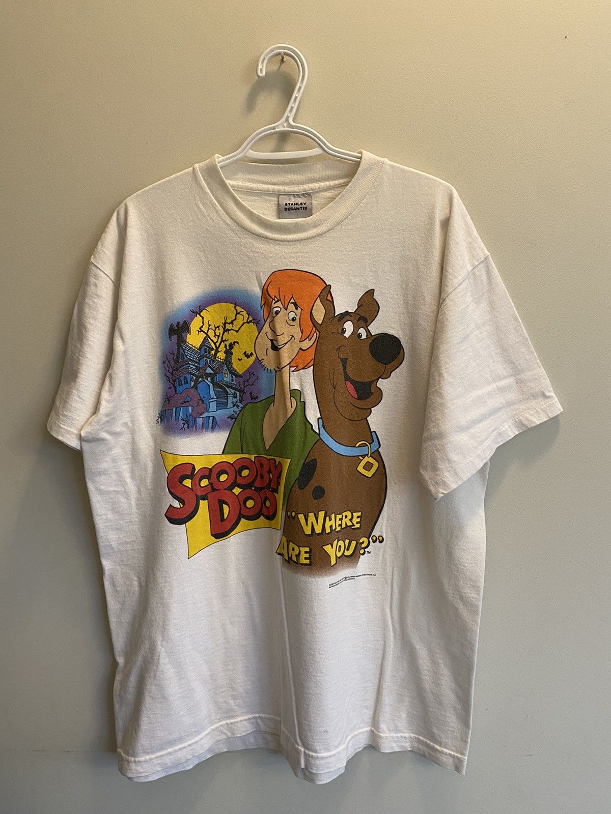 Image of Vintage 1994 Scooby-Doo Stanley Desantis Shirt in White, Men's (Size XL)