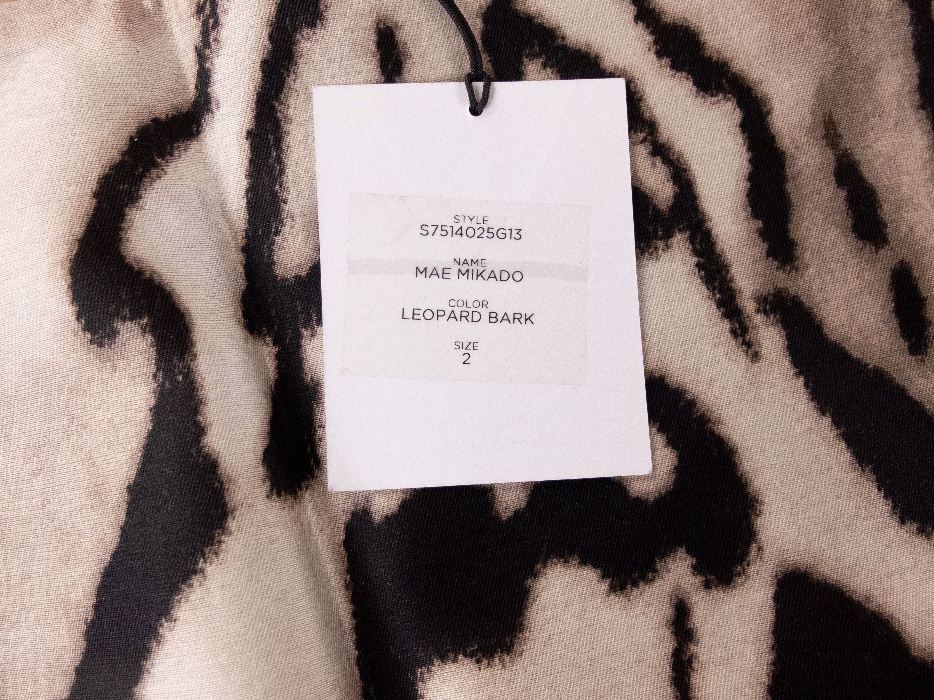 Diane von Furstenberg DIANE VON FURSTENBERG Mae Mikado black leopard wool skirt 2 Size 26" / US 2 / IT 38 - 3 Thumbnail