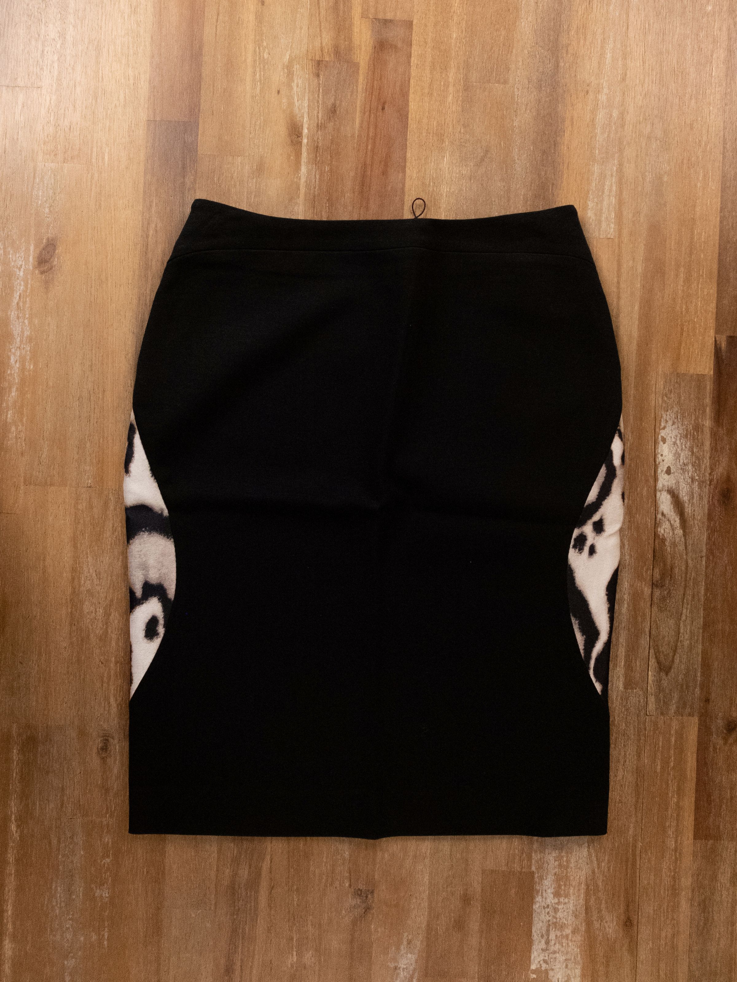 Diane von Furstenberg DIANE VON FURSTENBERG Mae Mikado black leopard wool skirt 2 Size 26" / US 2 / IT 38 - 4 Thumbnail