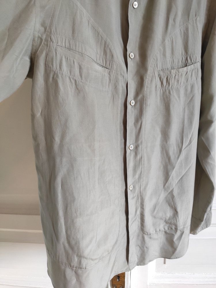 Comme des Garcons Homme Plus CDGH+ Amazing graphite shirt with super big front pockets Size US M / EU 48-50 / 2 - 2 Thumbnail