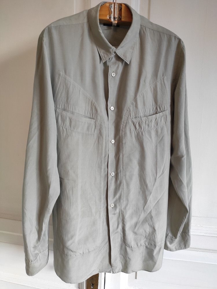 Comme des Garcons Homme Plus CDGH+ Amazing graphite shirt with super big front pockets Size US M / EU 48-50 / 2 - 1 Thumbnail