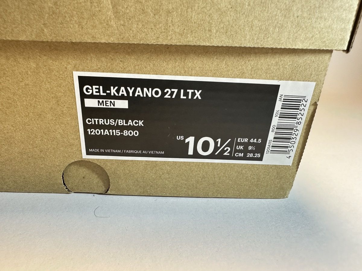 Asics × Vivienne Westwood Gel Kayano 27 LTX Citrus Black Size US 10.5 / EU 43-44 - 7 Thumbnail