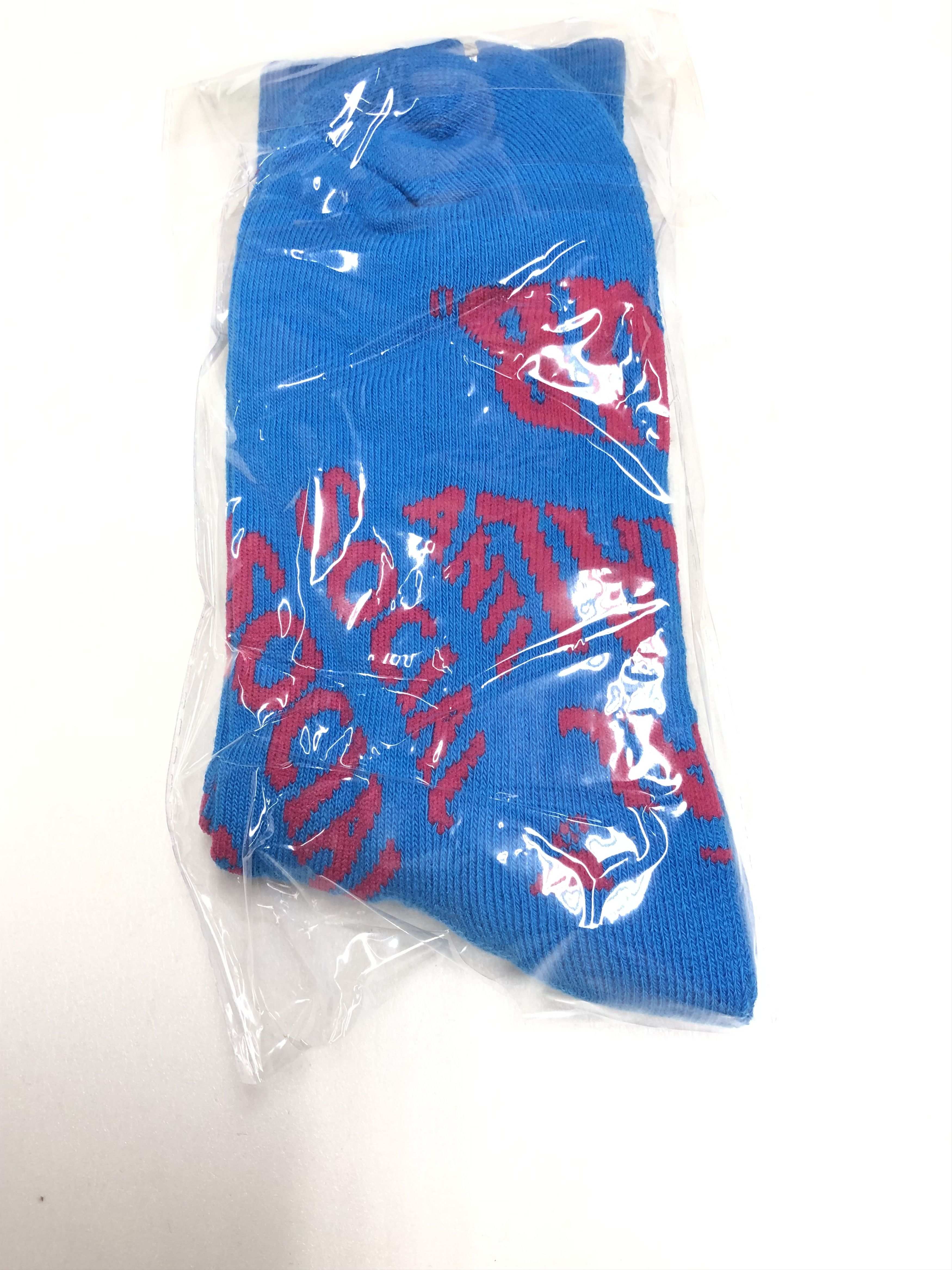 Anti Social Social Club DS ASSC Red Logo No Drama Blue socks BAPE Yeezy Kith VLONE Size ONE SIZE - 7 Thumbnail