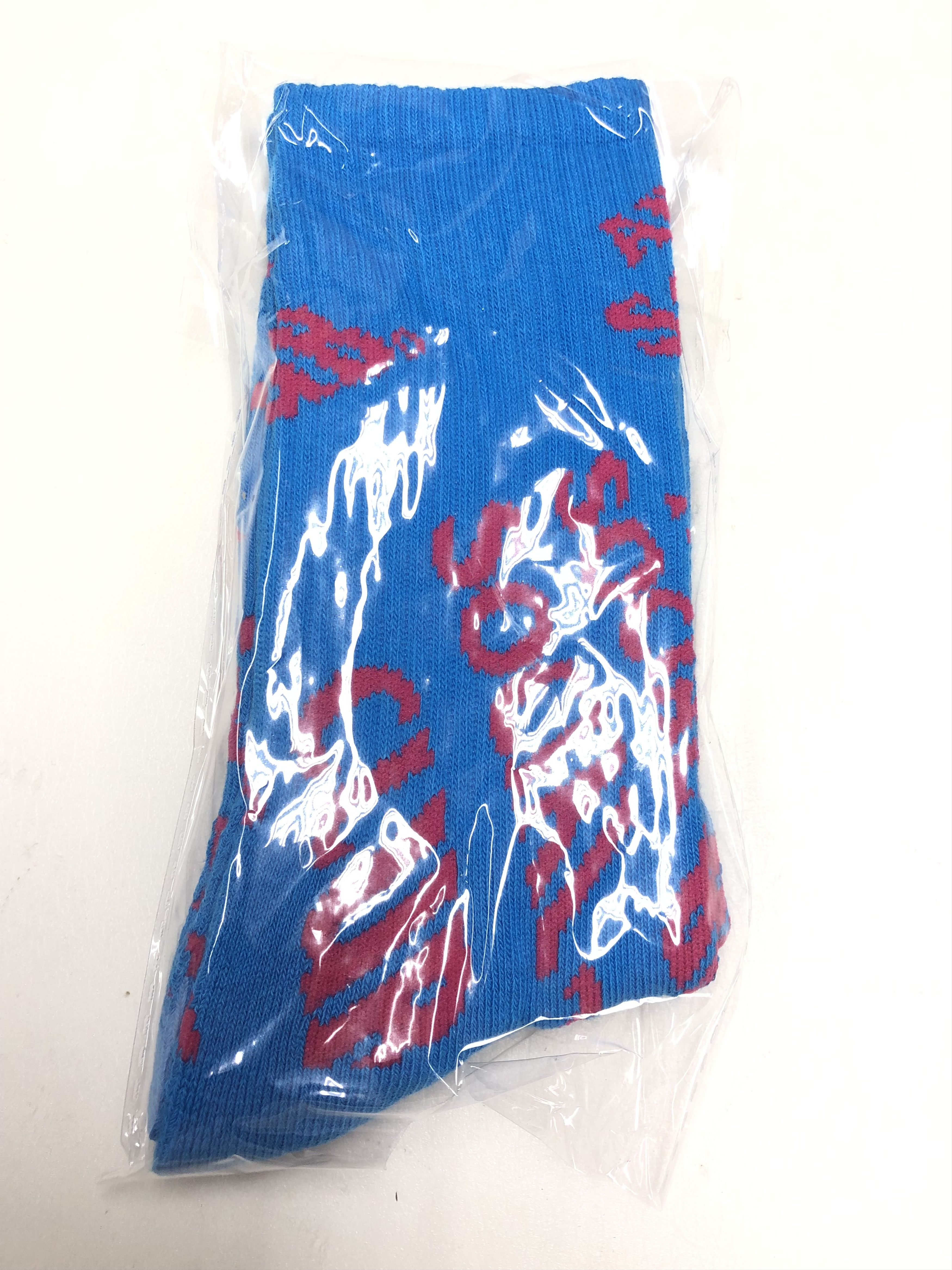 Anti Social Social Club DS ASSC Red Logo No Drama Blue socks BAPE Yeezy Kith VLONE Size ONE SIZE - 2 Thumbnail