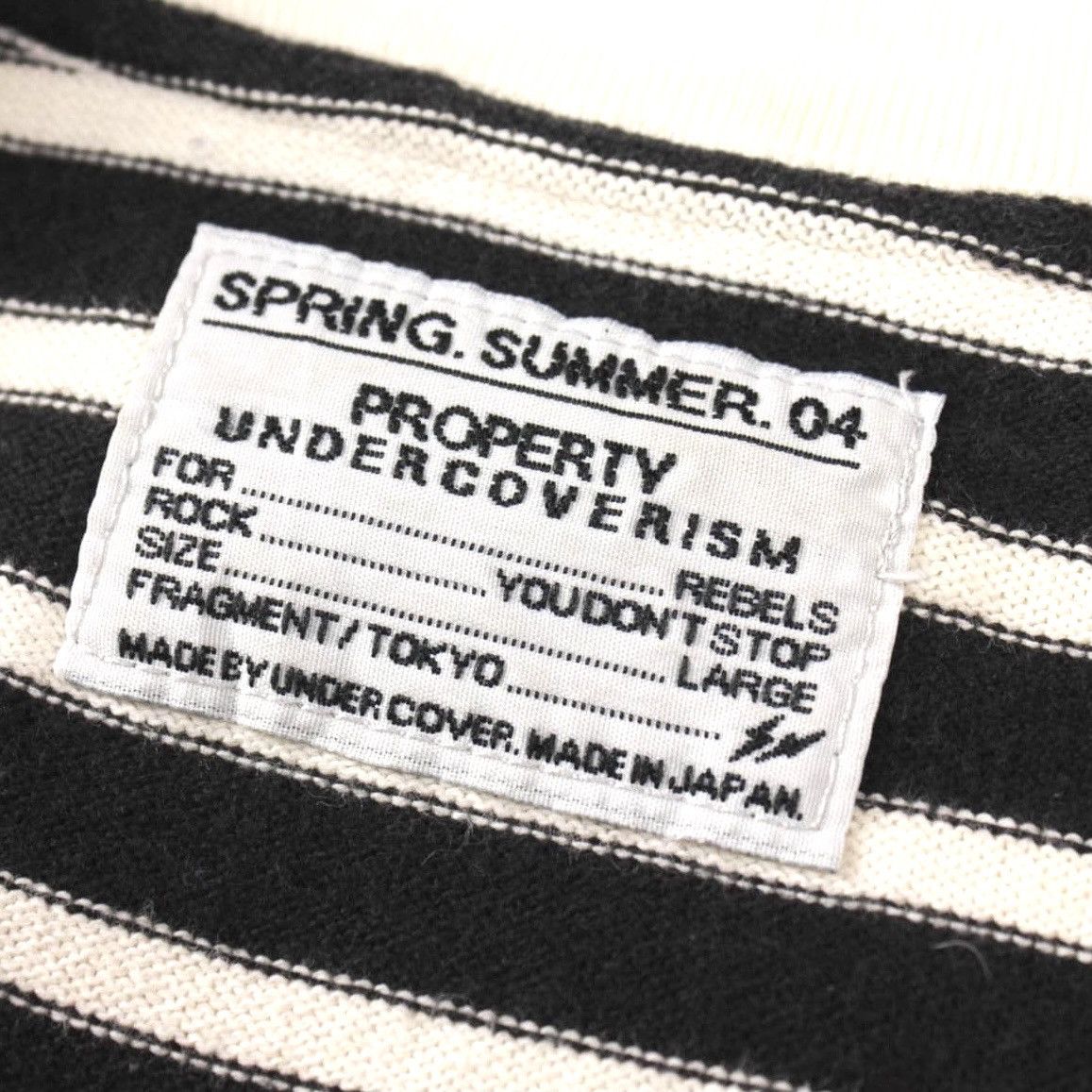 Fragment Design × Undercover Rare SS04 Inside out Strips Tee Size US L / EU 52-54 / 3 - 5 Thumbnail