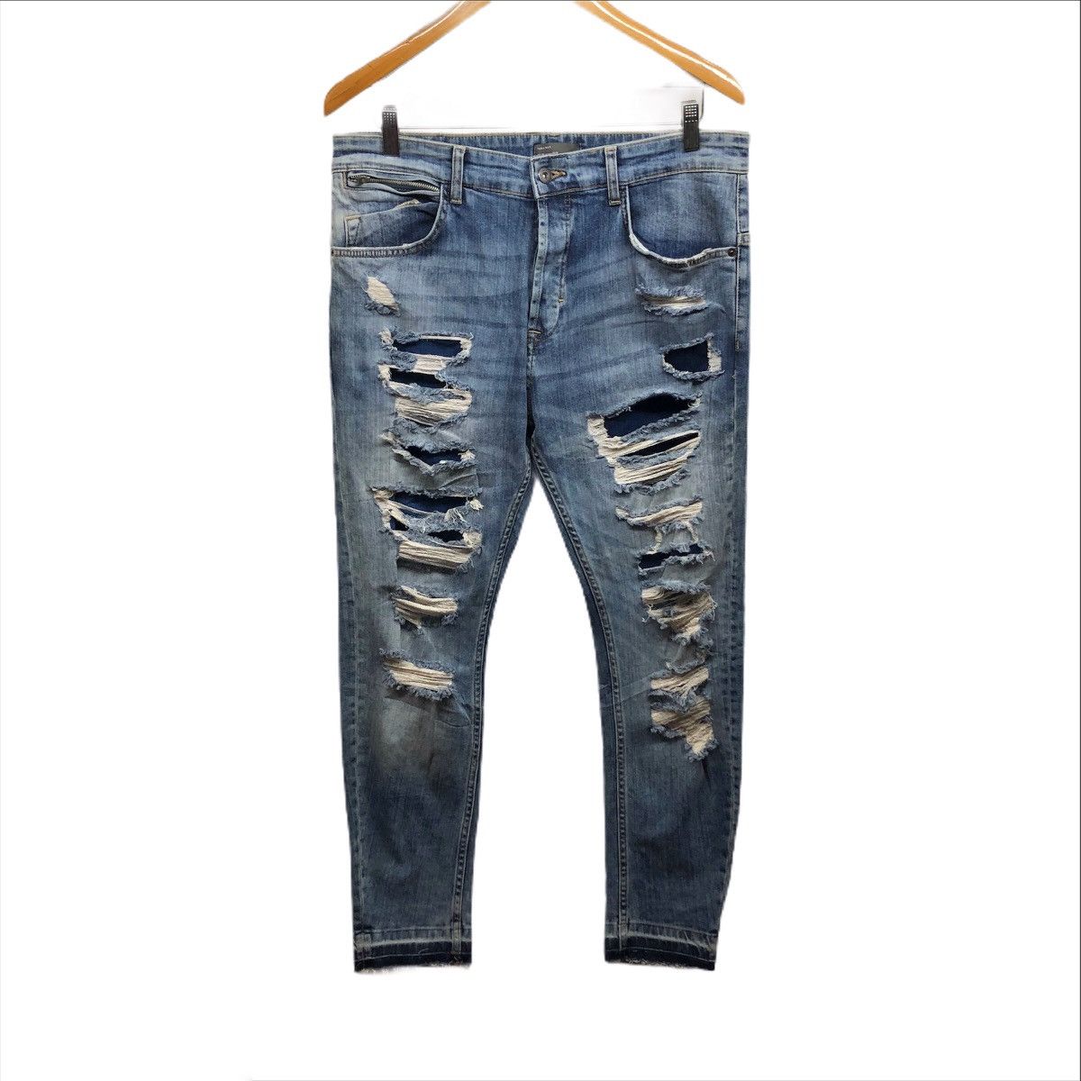 Zara Zara Man Denim Distressed Jeans Trousers Pants Size US 34 / EU 50 - 1 Thumbnail