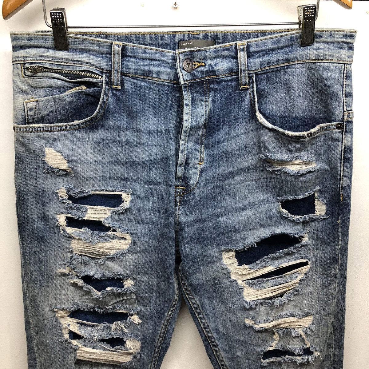 Zara Zara Man Denim Distressed Jeans Trousers Pants Size US 34 / EU 50 - 3 Thumbnail