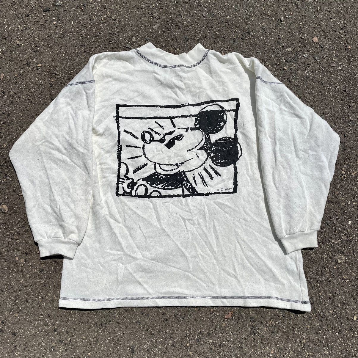 Vintage Vintage 90s Mickey Mouse Graphic Tee Streetwear Skate Slim L Size US L / EU 52-54 / 3 - 3 Thumbnail