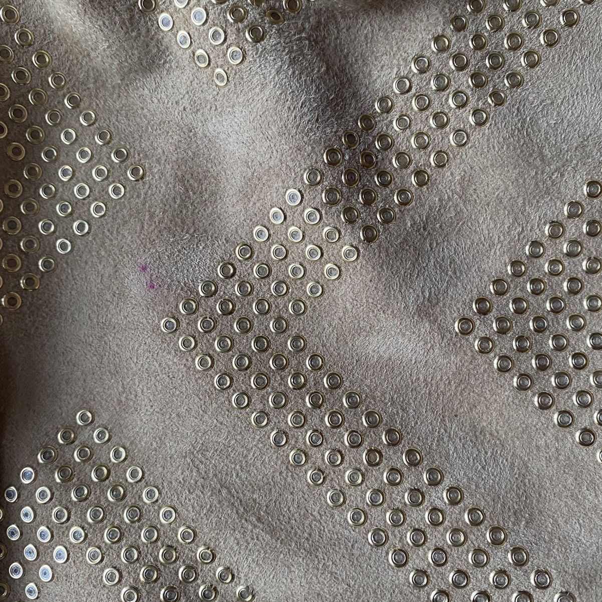 Versace Rivet stud Beige Suede Biker Jacket (Main Line) Size US M / EU 48-50 / 2 - 8 Thumbnail
