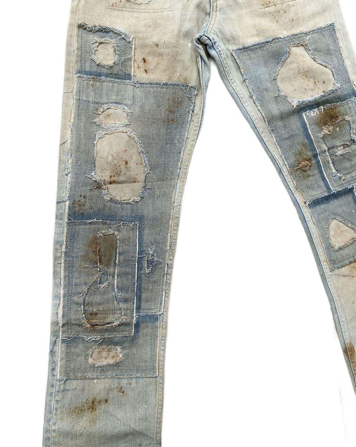 N.Hoolywood SS10 Patchwork Damage Jeans Size US 30 / EU 46 - 5 Thumbnail