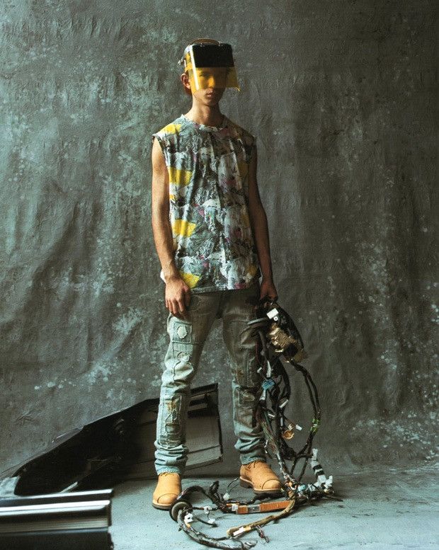 N.Hoolywood SS10 Patchwork Damage Jeans Size US 30 / EU 46 - 1 Thumbnail