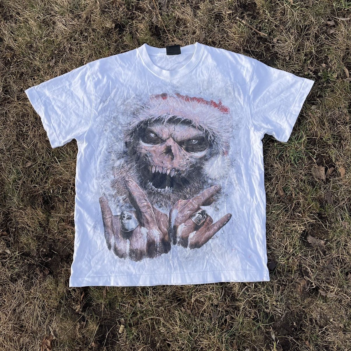 Vintage Vintage 90s Skull Graphic Tee Sun Faded Grunge Dark Baggy M Size US M / EU 48-50 / 2 - 2 Thumbnail