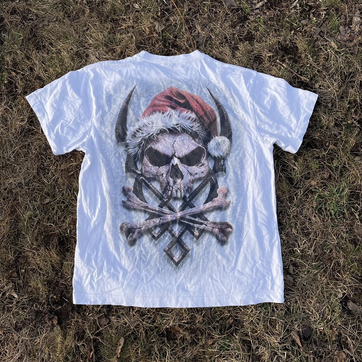 Vintage Vintage 90s Skull Graphic Tee Sun Faded Grunge Dark Baggy M Size US M / EU 48-50 / 2 - 6 Thumbnail