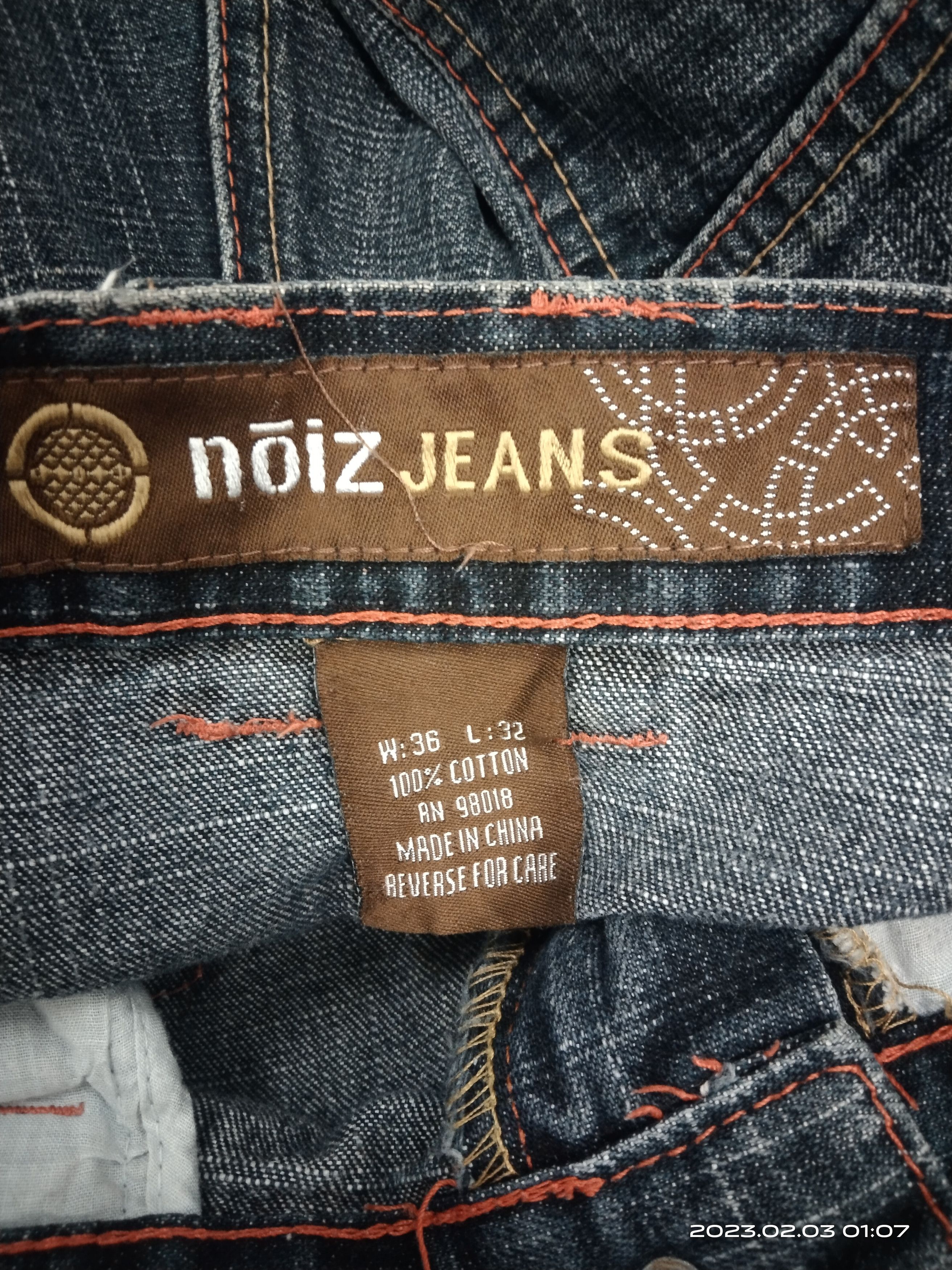 Japanese Brand BAGGY 🔥SUPER SICK NOIZ JEANS DENIM PANTS Size US 35 - 9 Thumbnail