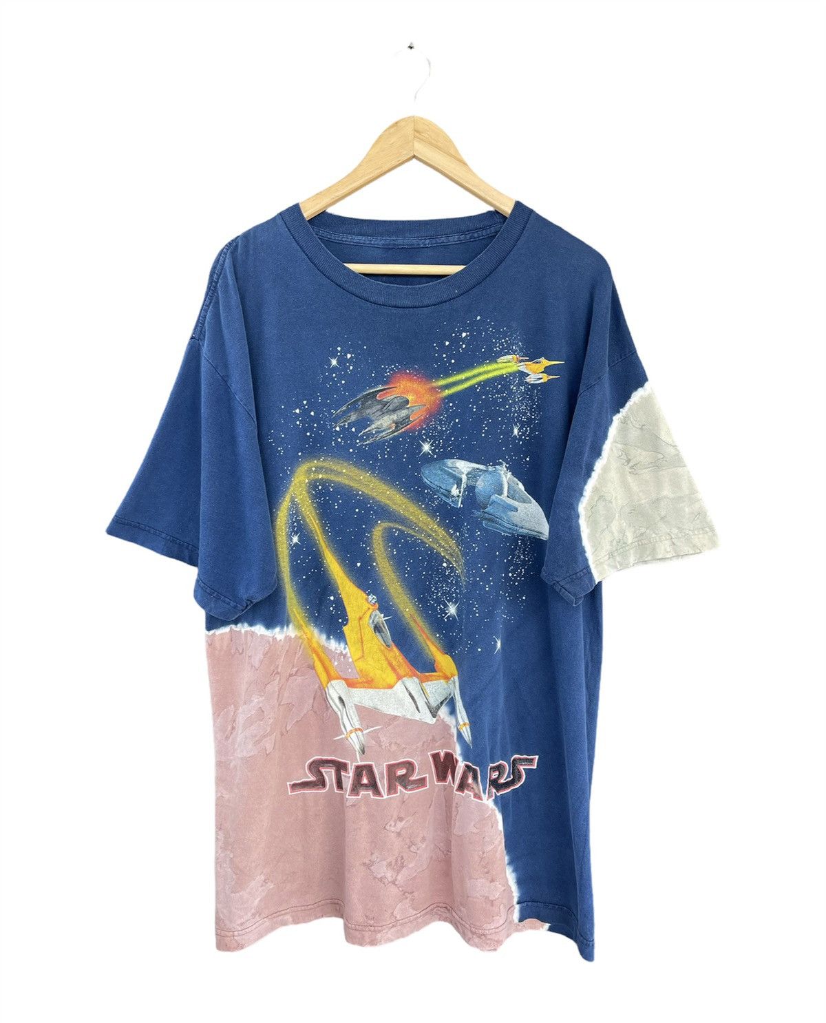 Vintage Vintage Star Wars Tie dye T-shirt Size US XL / EU 56 / 4 - 1 Thumbnail