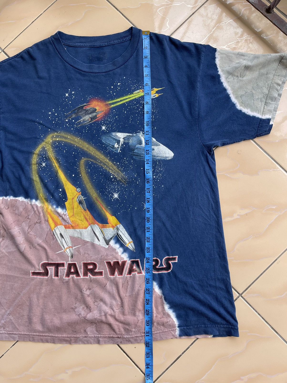 Vintage Vintage Star Wars Tie dye T-shirt Size US XL / EU 56 / 4 - 11 Thumbnail