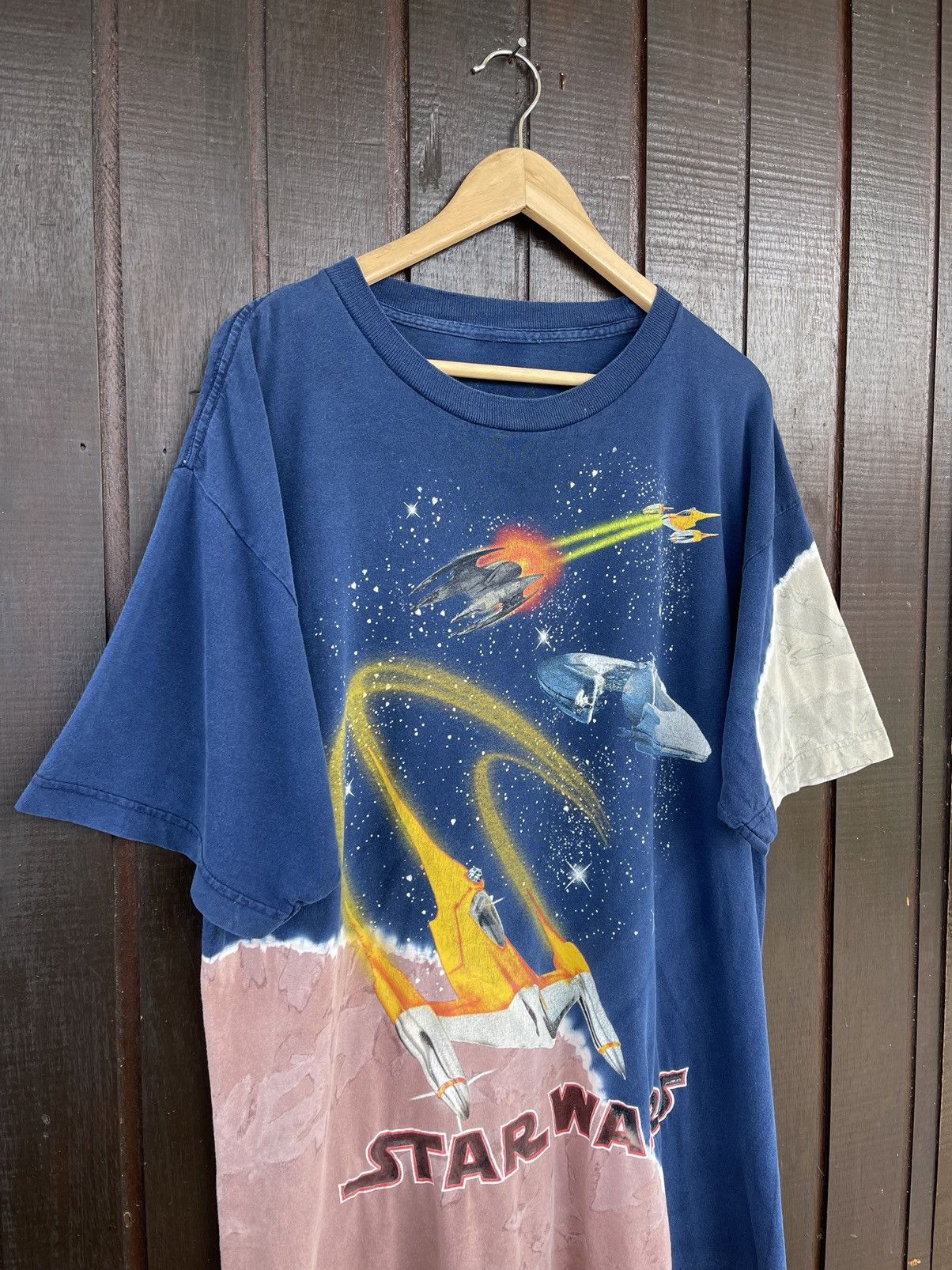 Vintage Vintage Star Wars Tie dye T-shirt Size US XL / EU 56 / 4 - 4 Thumbnail