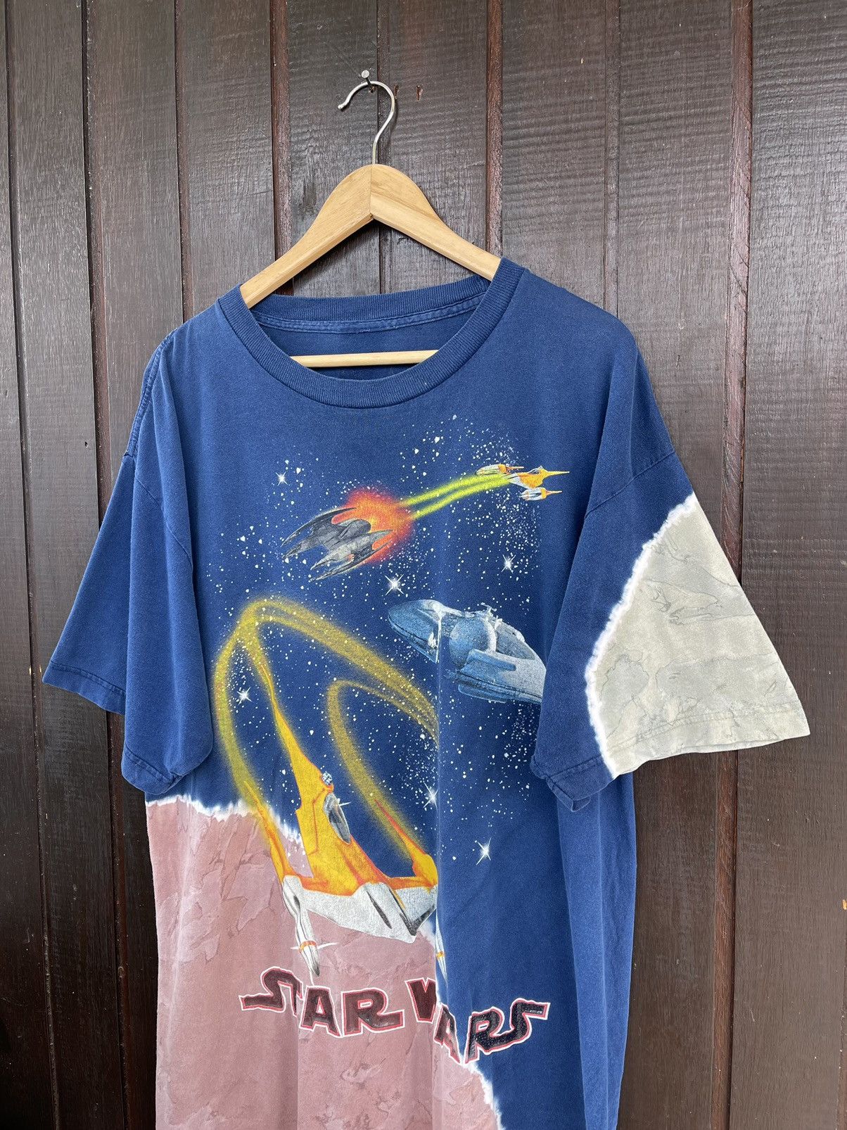 Vintage Vintage Star Wars Tie dye T-shirt Size US XL / EU 56 / 4 - 3 Thumbnail